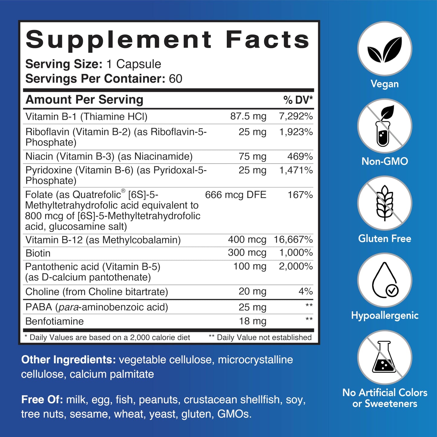 Patient One B-Complex Capsule, 60 Count