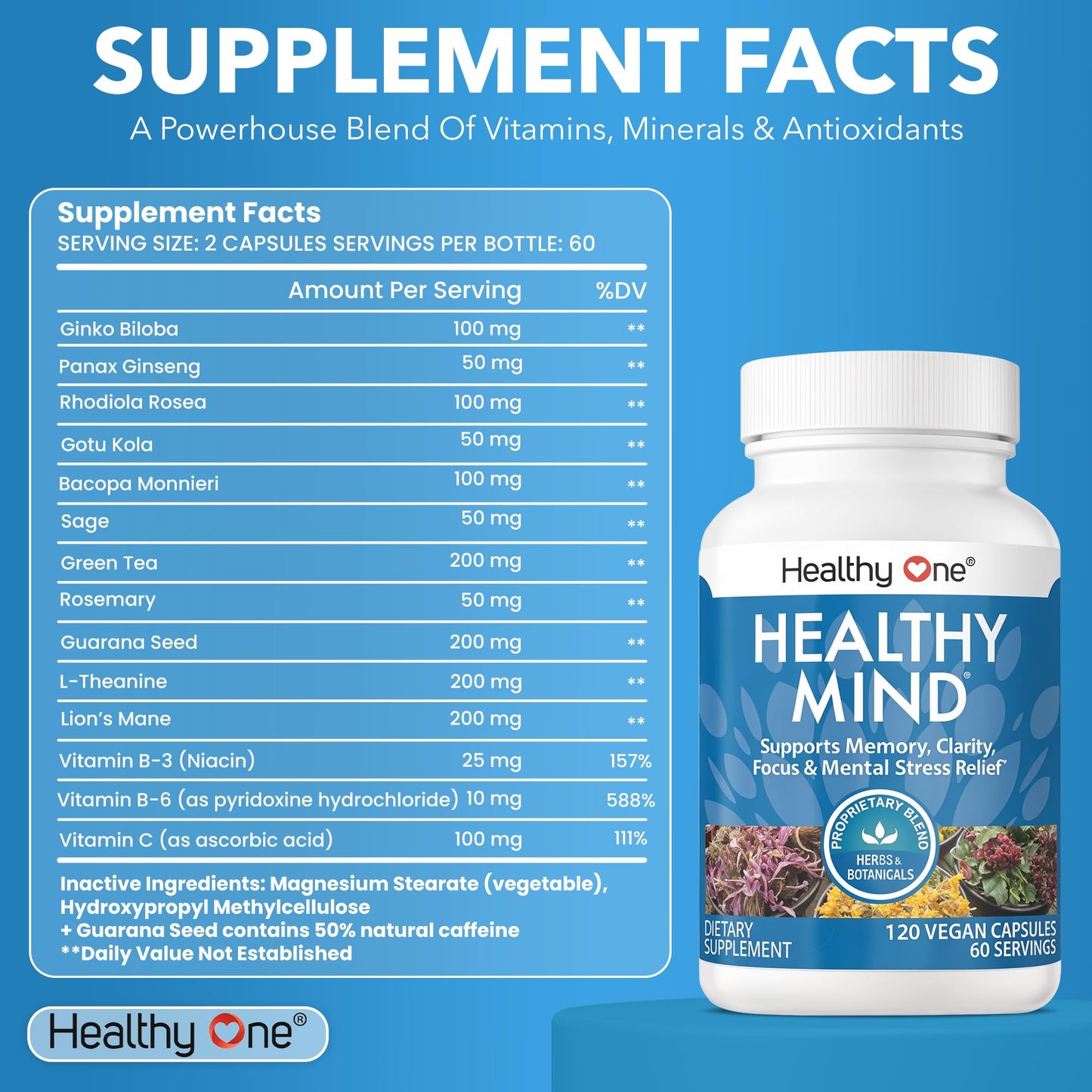 Healthy One Healthy Mind Capsule, 60 Capsules