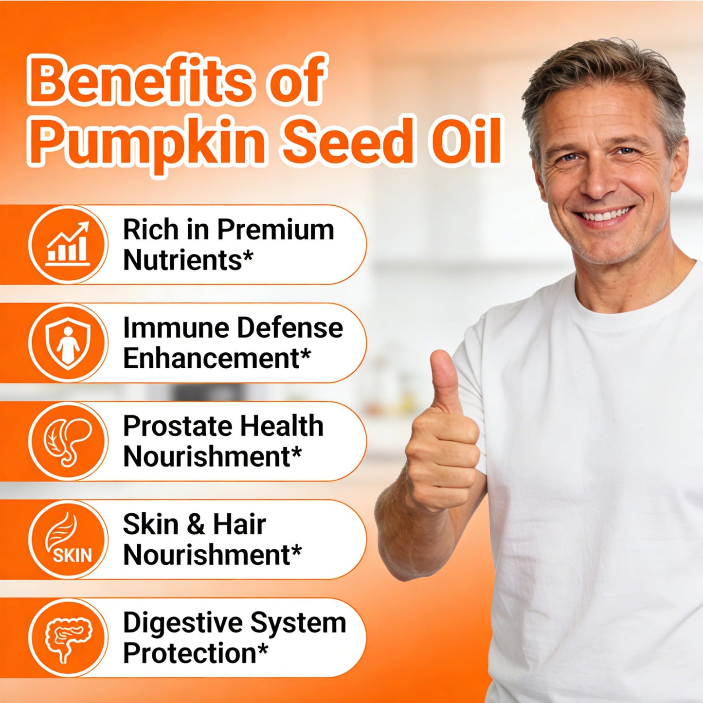 CARE GIFT Pumpkin Seed Oil with Saw Palmetto, 300 Softgels