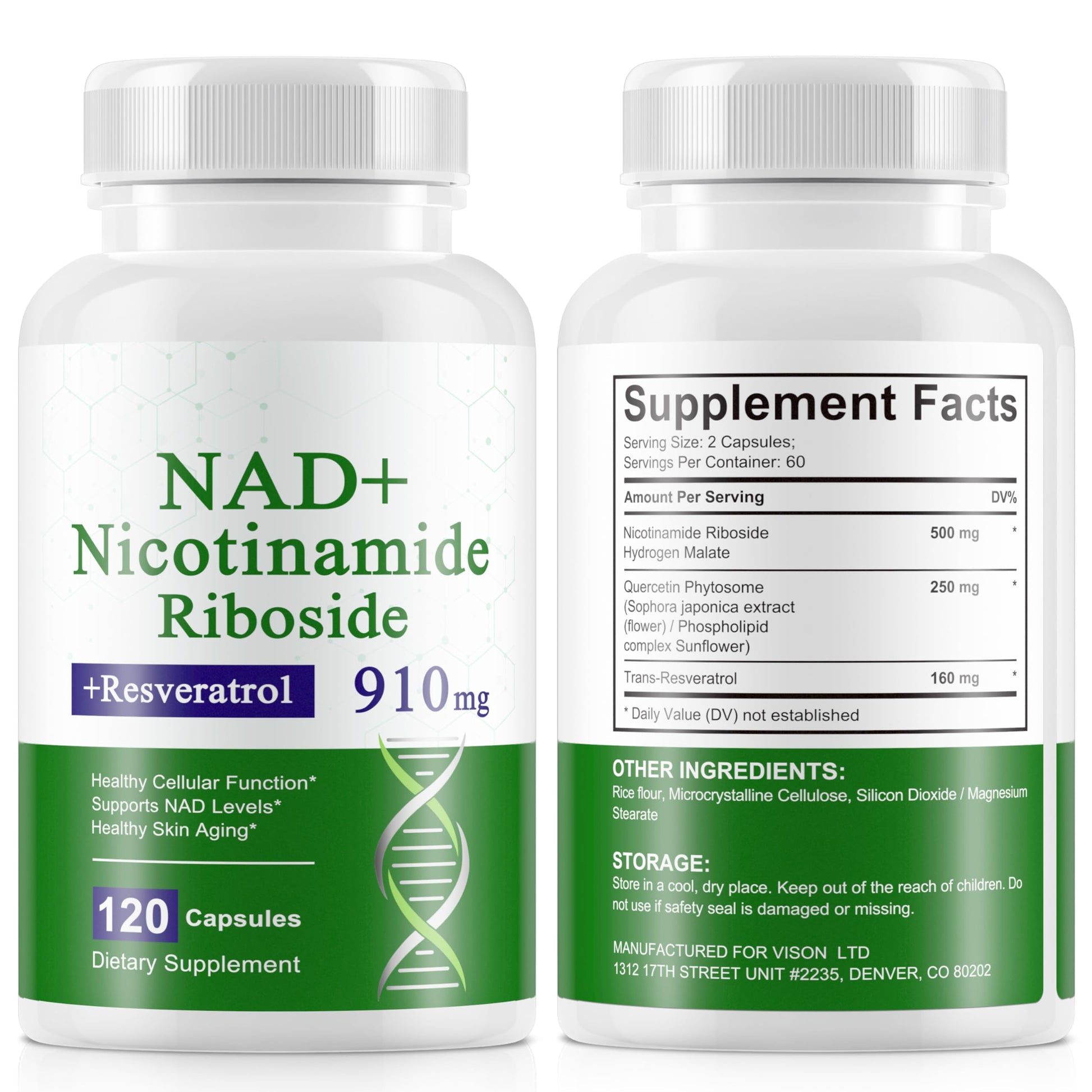 A r b c r n Nicotinamide Riboside Resveratrol 910mg Capsule, 240 Count