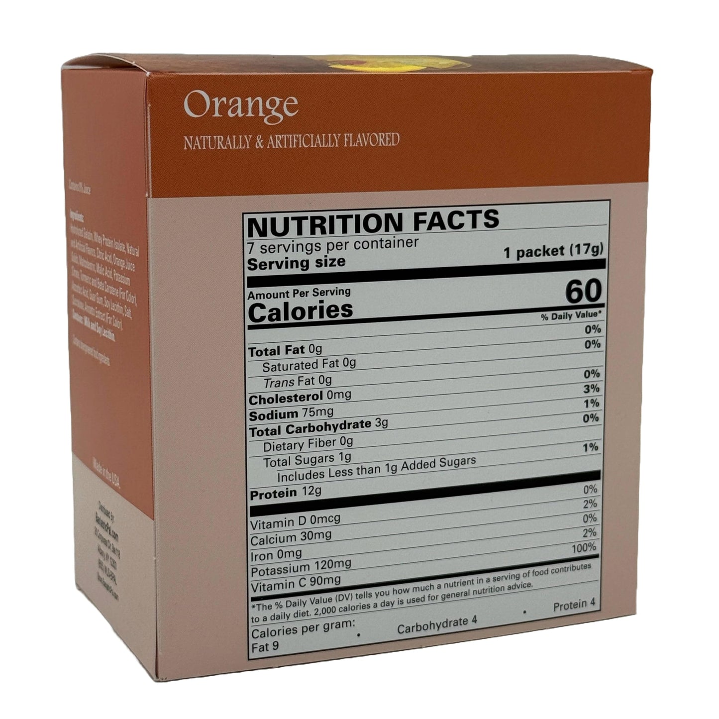 BariatricPal 12g Protein Aspartame-Free Fruit Drink - Orange Powder 4.2 oz
