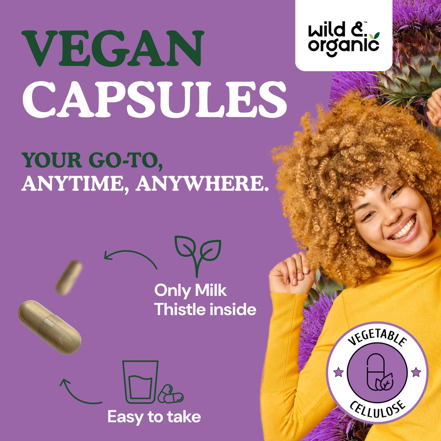 Wild & Organic Milk Thistle Capsules 90 Capsules