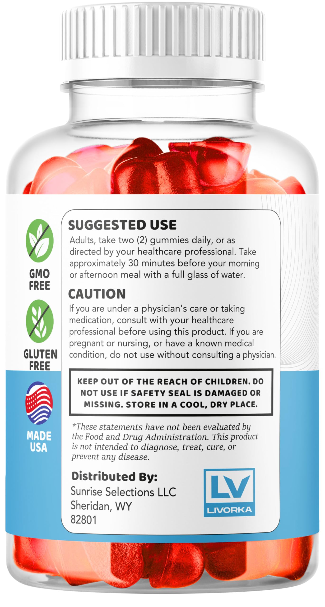 LIVORKA RevitaGlow Gummies, 120 Gummies