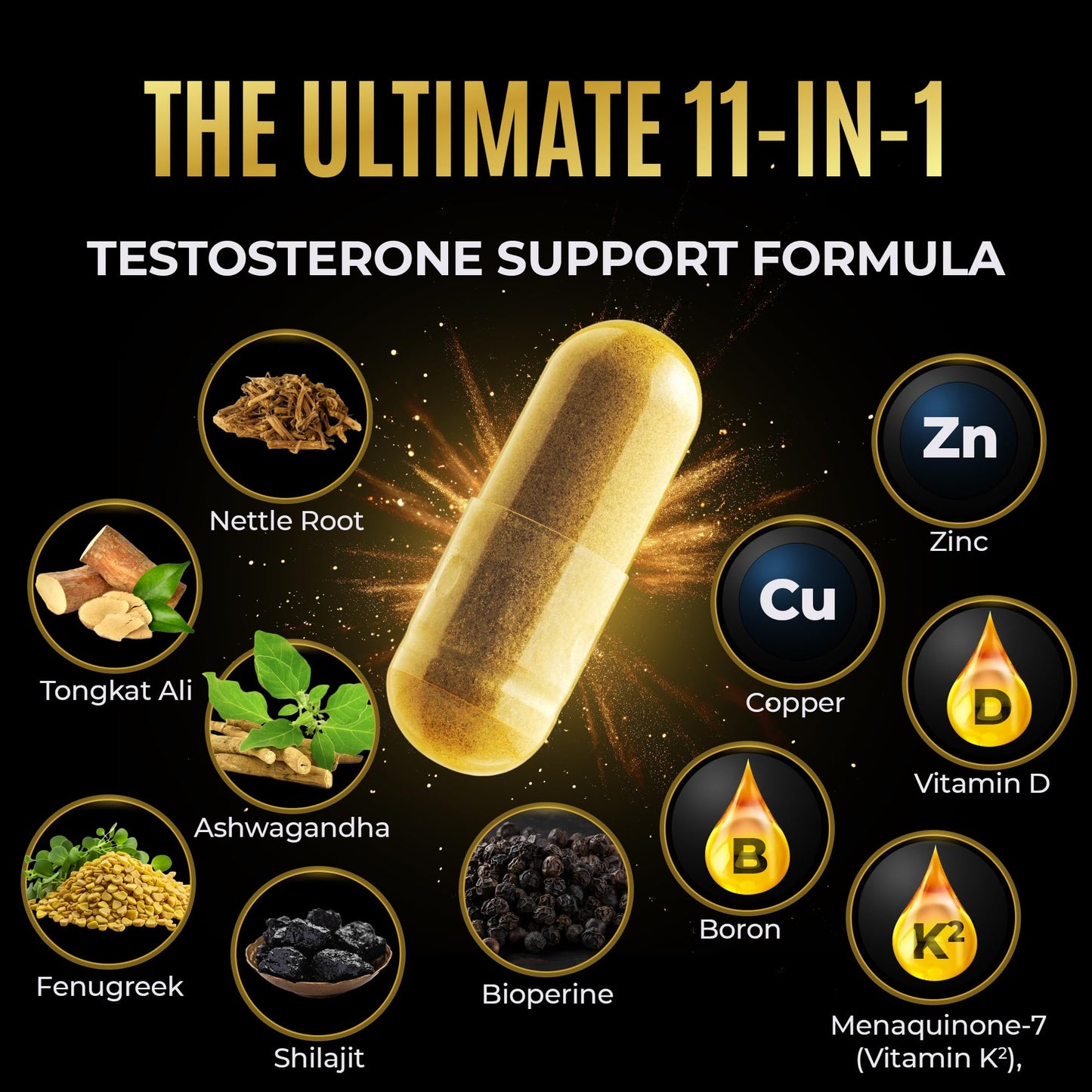 Earth Elixir Apex Testosterone Supplement for Men Capsule, 90 Capsules
