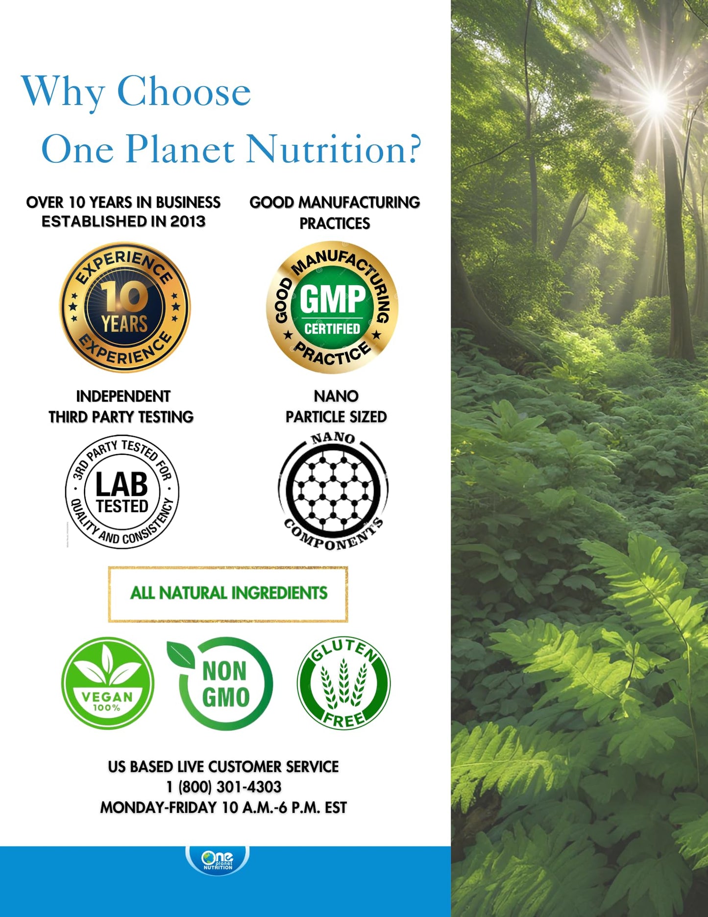 One Planet Nutrition Nano Hawthorn 500 mg Capsules 120 Count