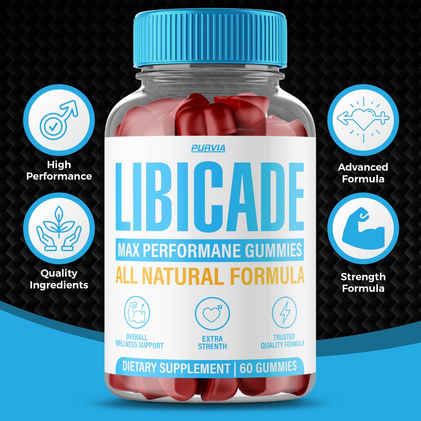 Purvia Libicade Gummies 120 Count