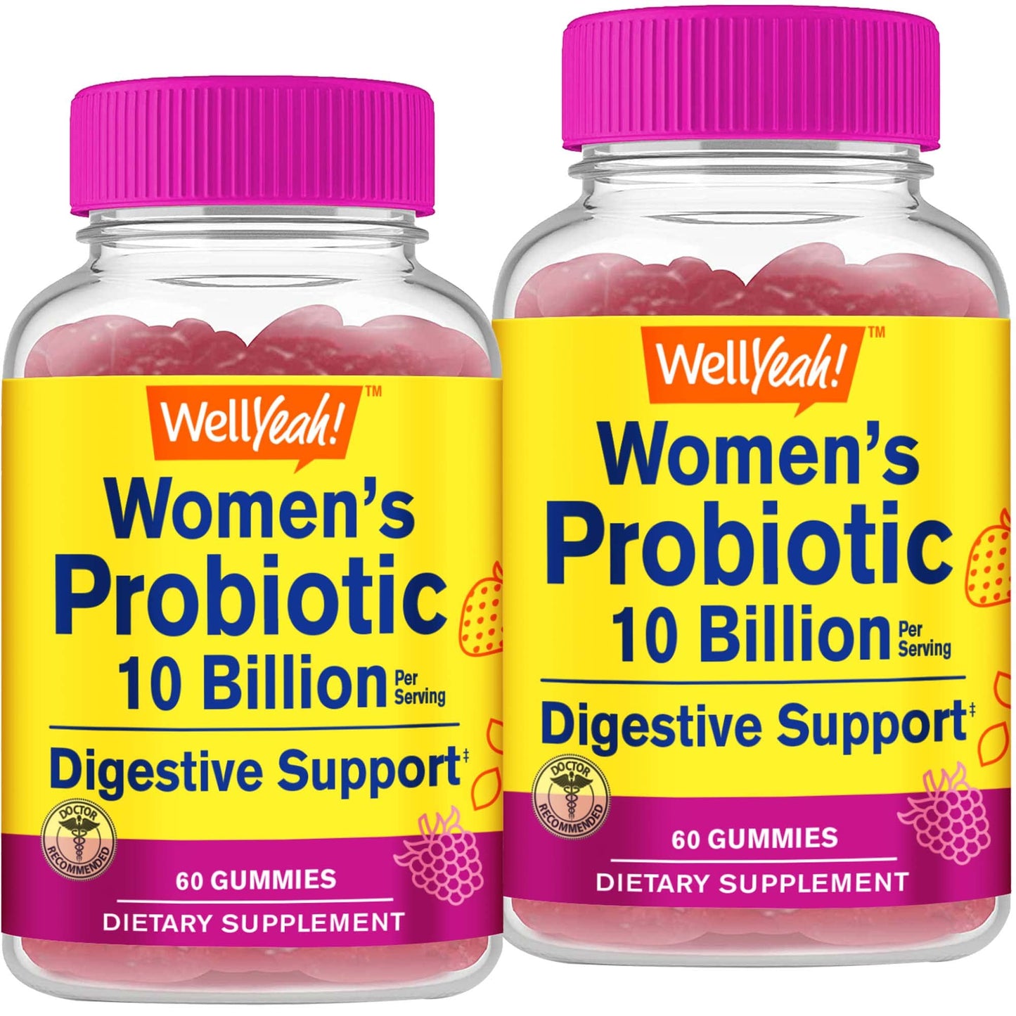 WellYeah Probiotics for Women Gummy, 60 Gummies
