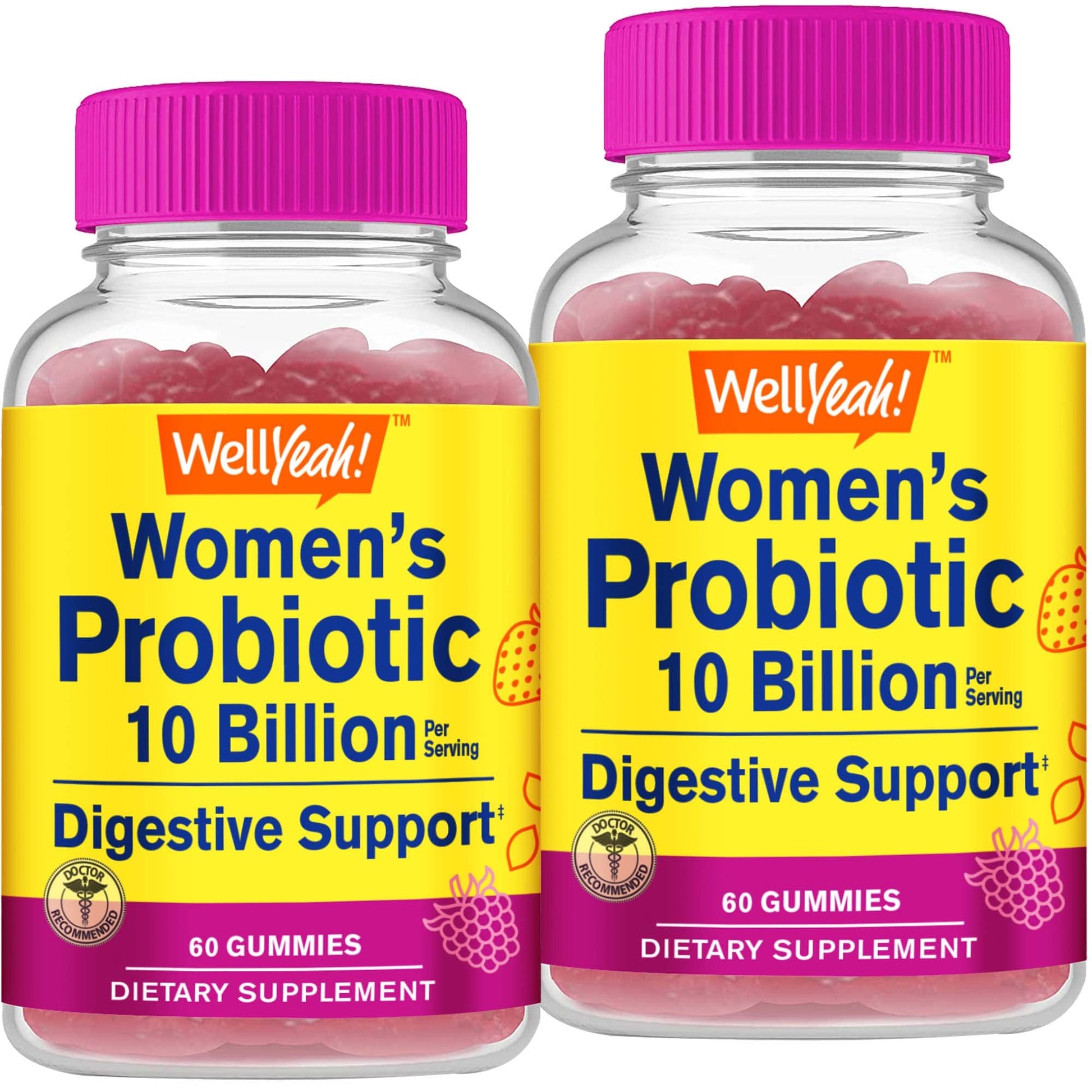 WellYeah Probiotics for Women Gummy, 60 Gummies