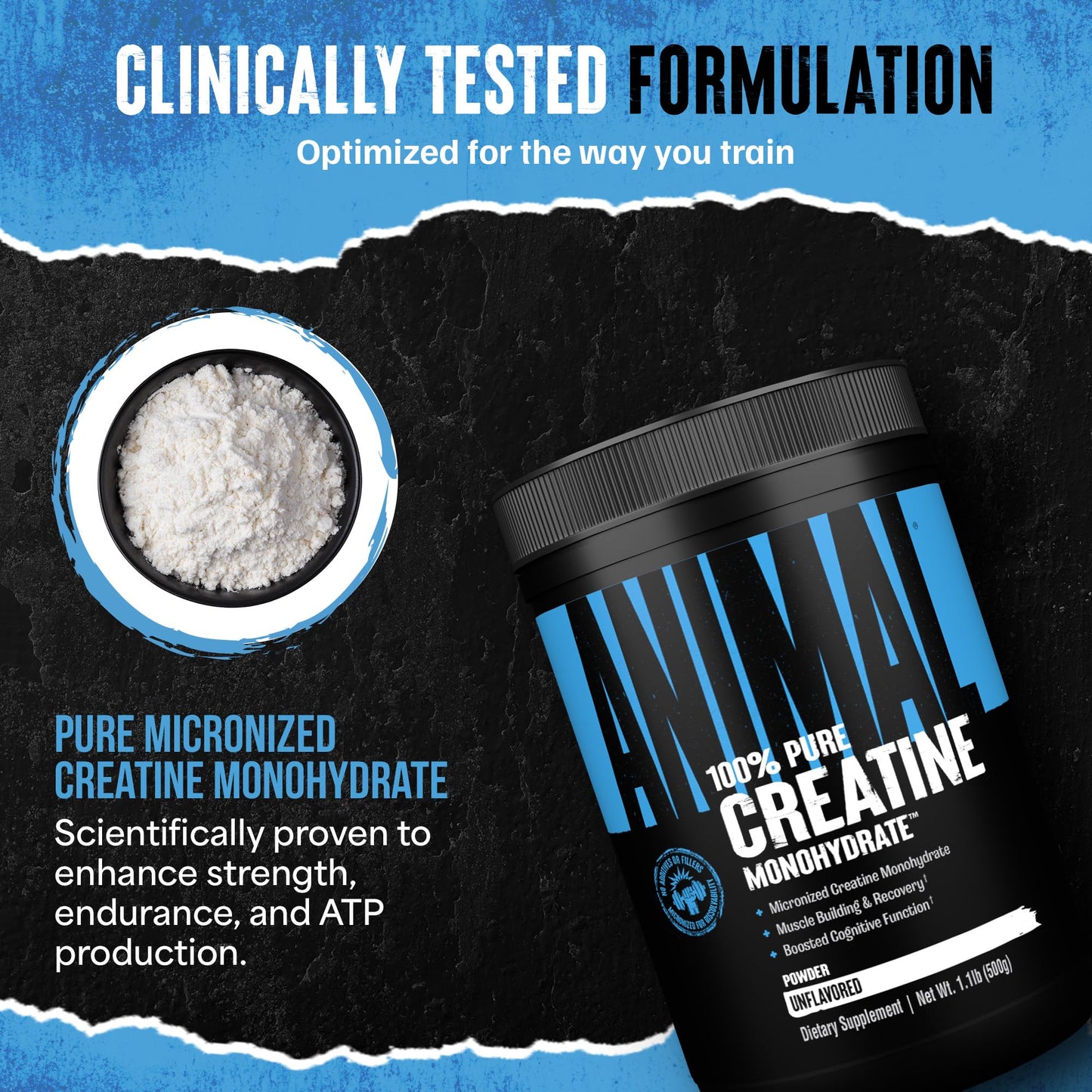 Animal Creatine Monohydrate Powder 500g