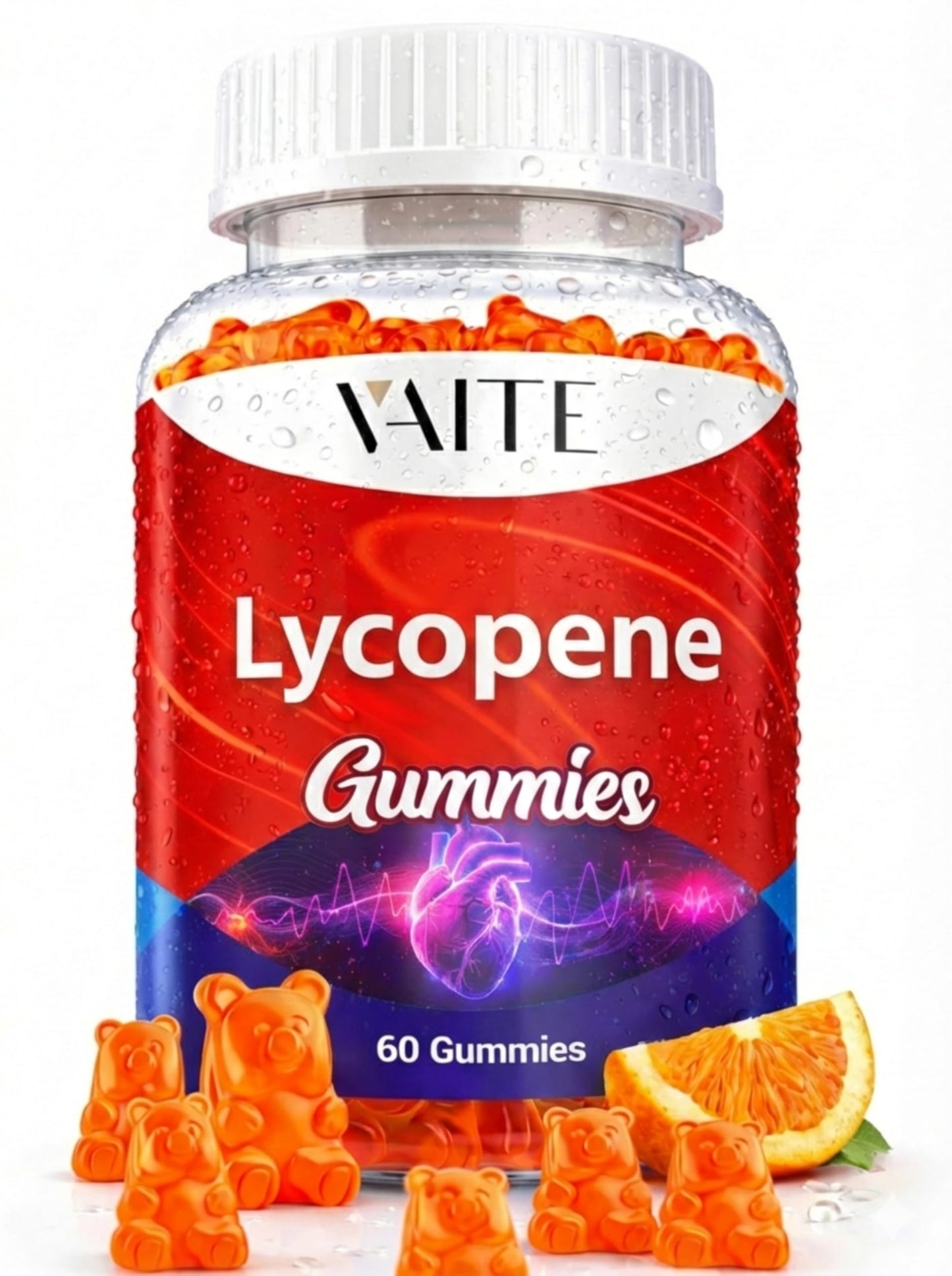 VAITE Lycopene Supplements for Men & Women 75mg 60 Gummies