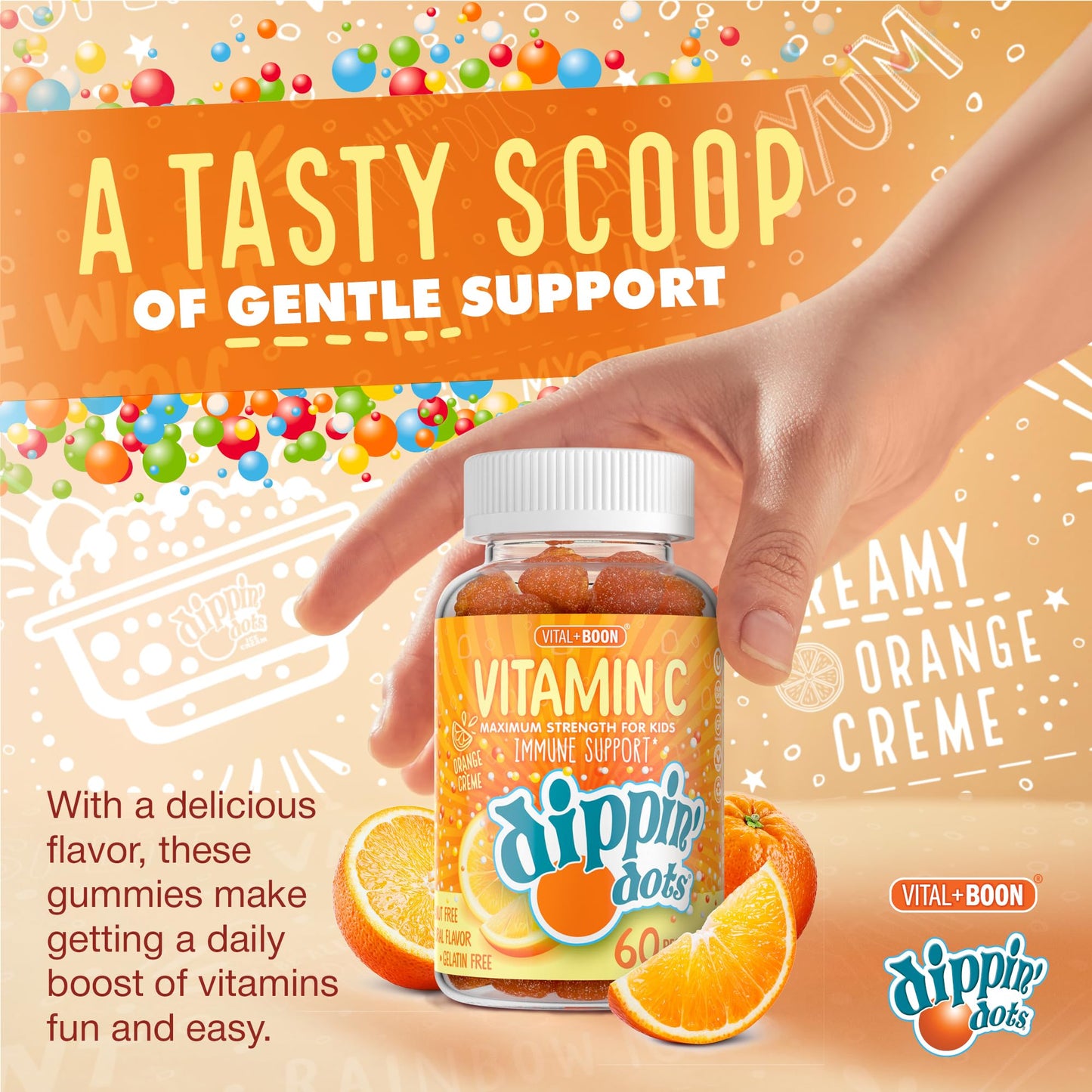 Vital+Boon Vitamin C Gummies 250mg Maximum Strength, 120 Count