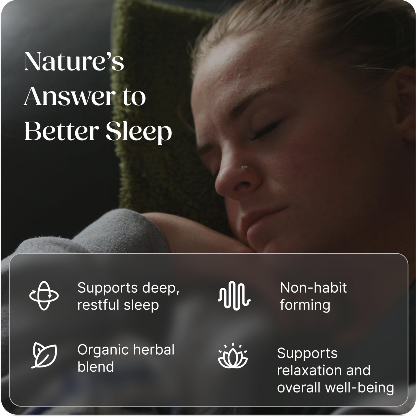 Greenworks Nature's Rest Melatonin-Free Sleep Aid for Adults, 60 Capsules