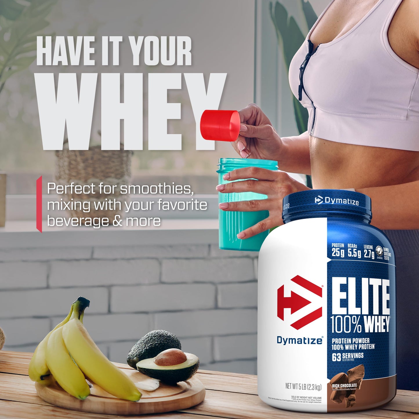 Dymatize Elite 100% Whey Protein Powder 80