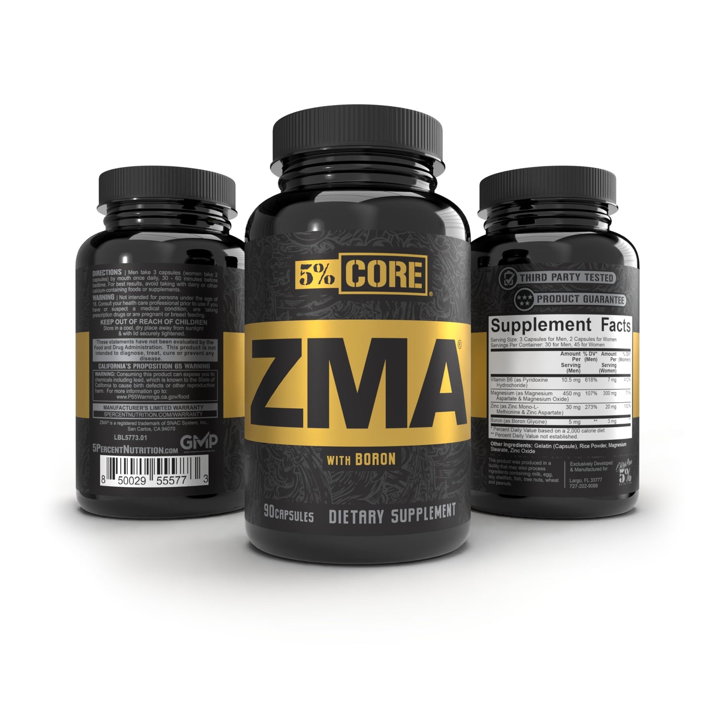 5% Nutrition Core ZMA with Boron Capsules, 90 Count