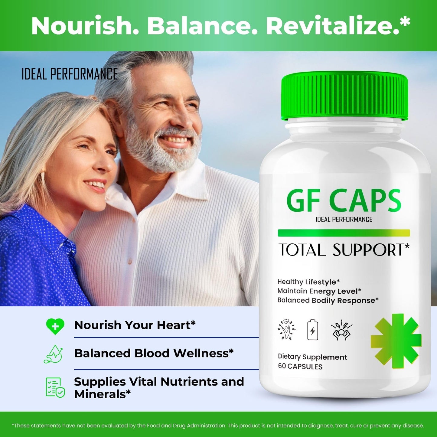 IDEAL PERFORMANCE GF Caps Advanced Blood Formula Capsules, 300 Capsules