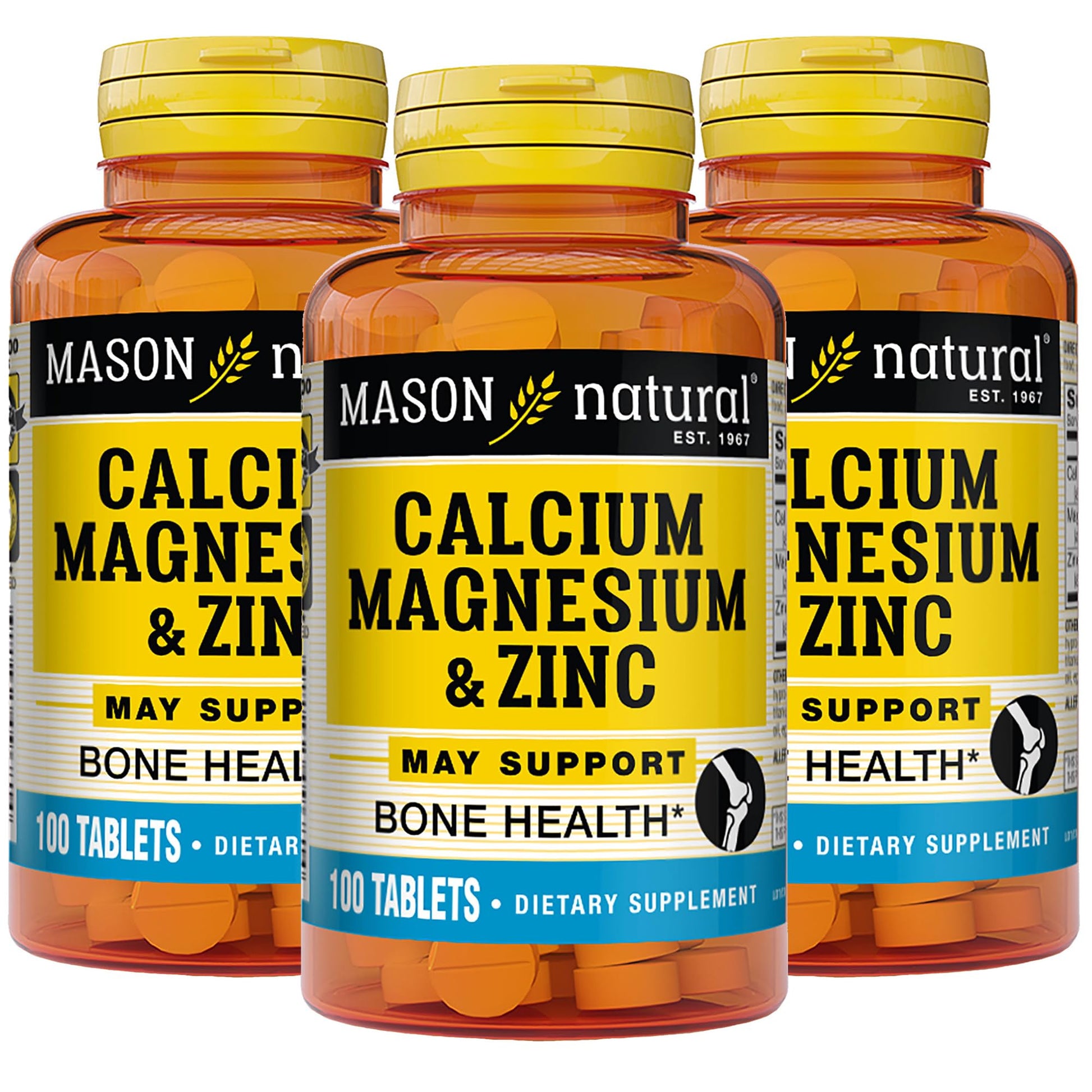 Mason Natural Calcium Magnesium & Zinc Tablet, 300 Tablets