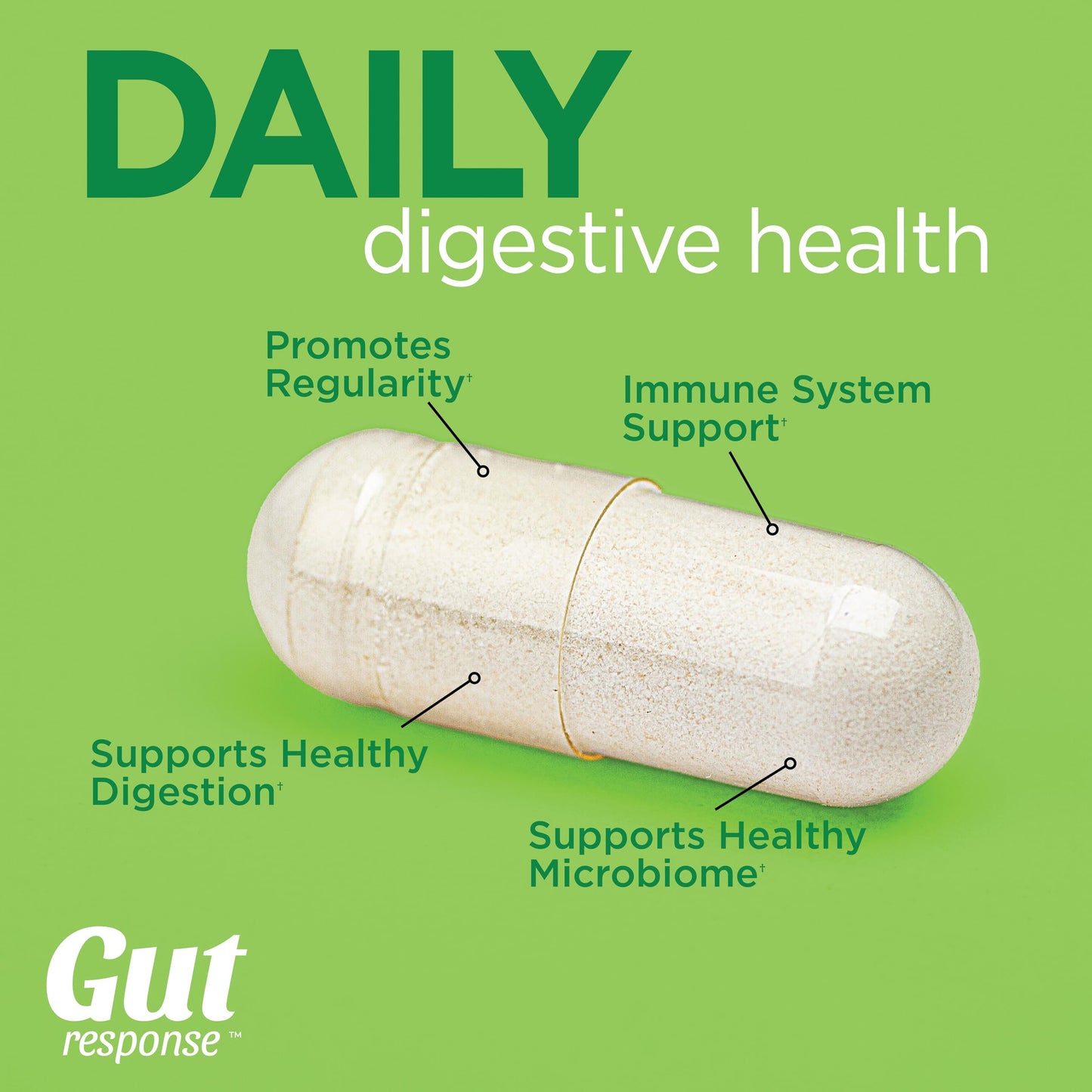 Gut Response Daily Probiotic for Men & Women Capsule, 30 Capsules