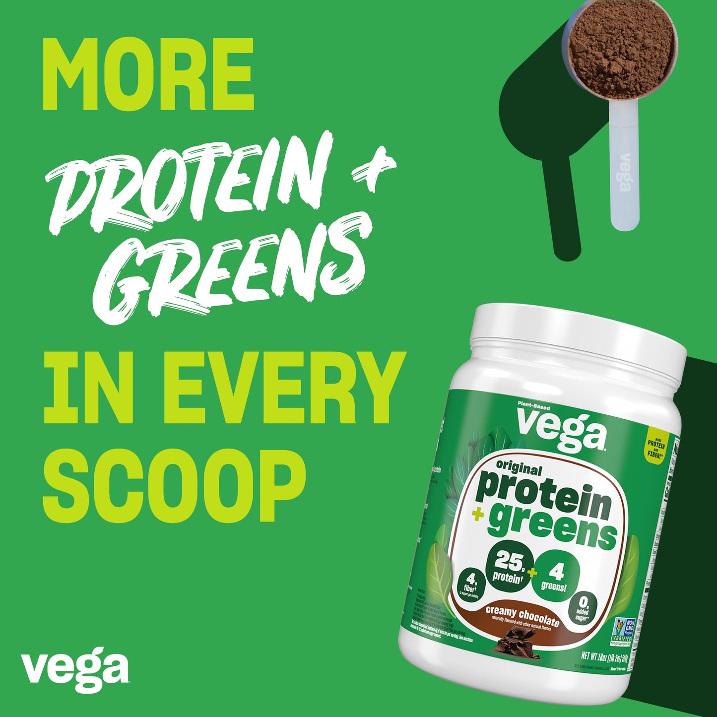 Vega Protein and Greens Protein Powder Chocolate, 2 Pack