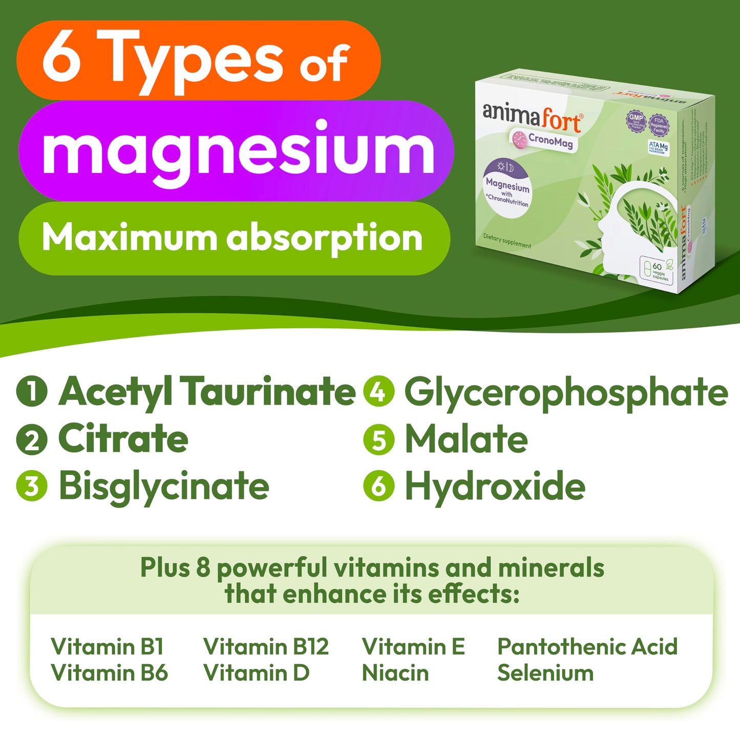 NIAM Laboratorios Magnesium Complex Capsules, 60 Capsules