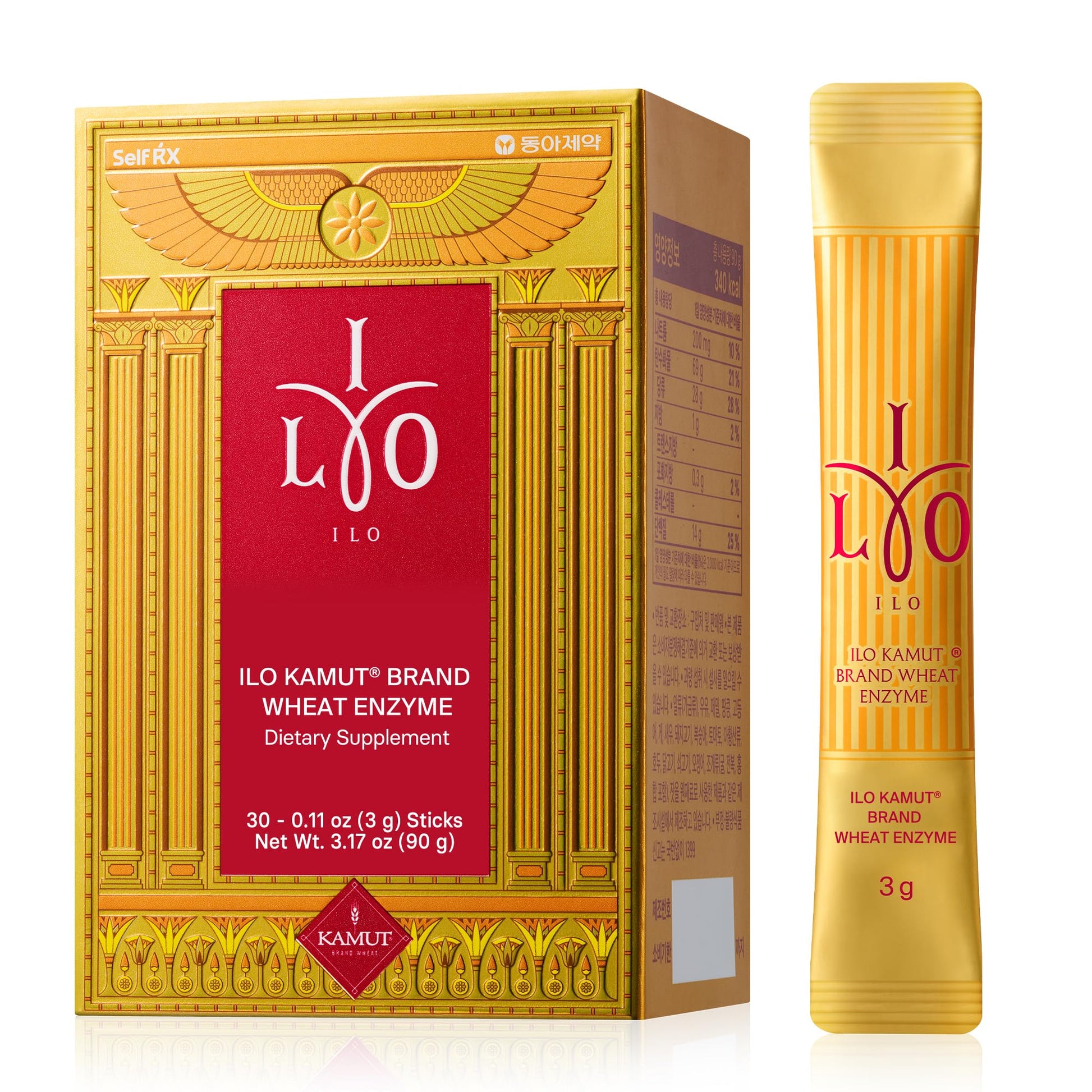 ILO Kamut Digestive Enzyme Powder for Women 30 Count