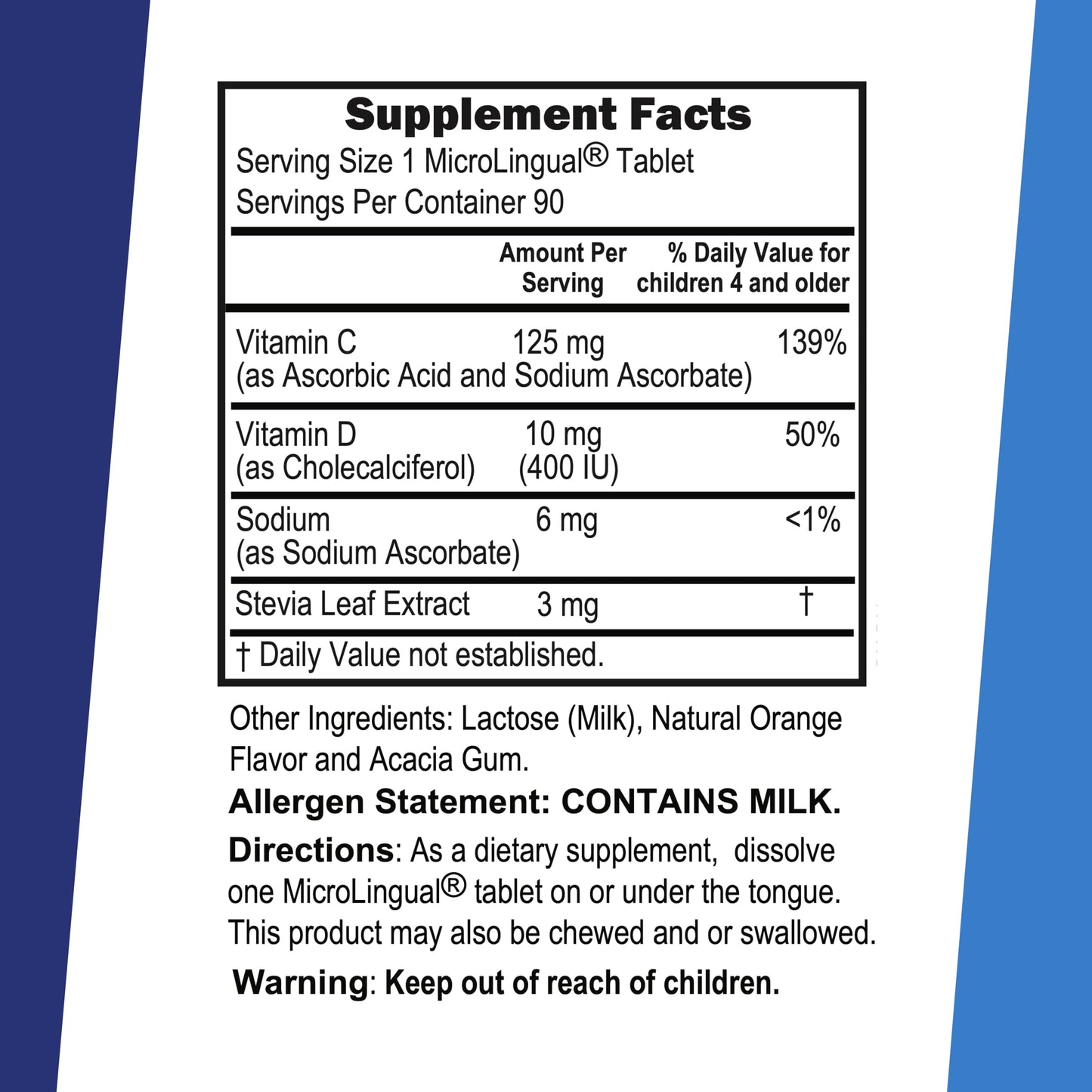 Superior Source Kid's Vitamin C & D3 Clean Melts Tablets, 90 Count