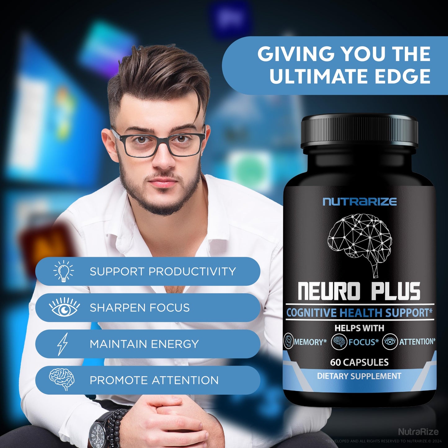 NutraRize Neuro Plus Capsules 60 Count