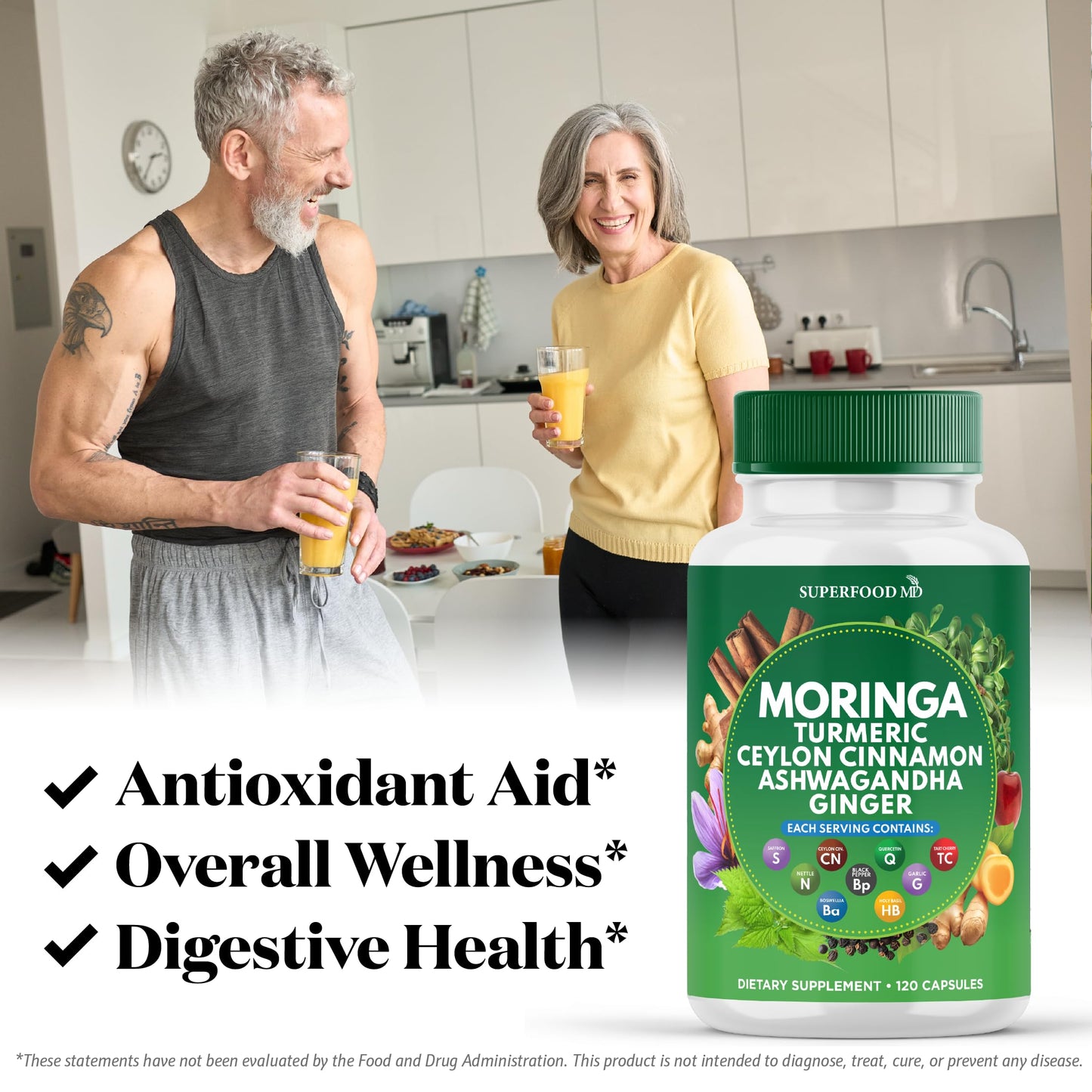 Superfood MD Moringa Supplement 120 Capsules