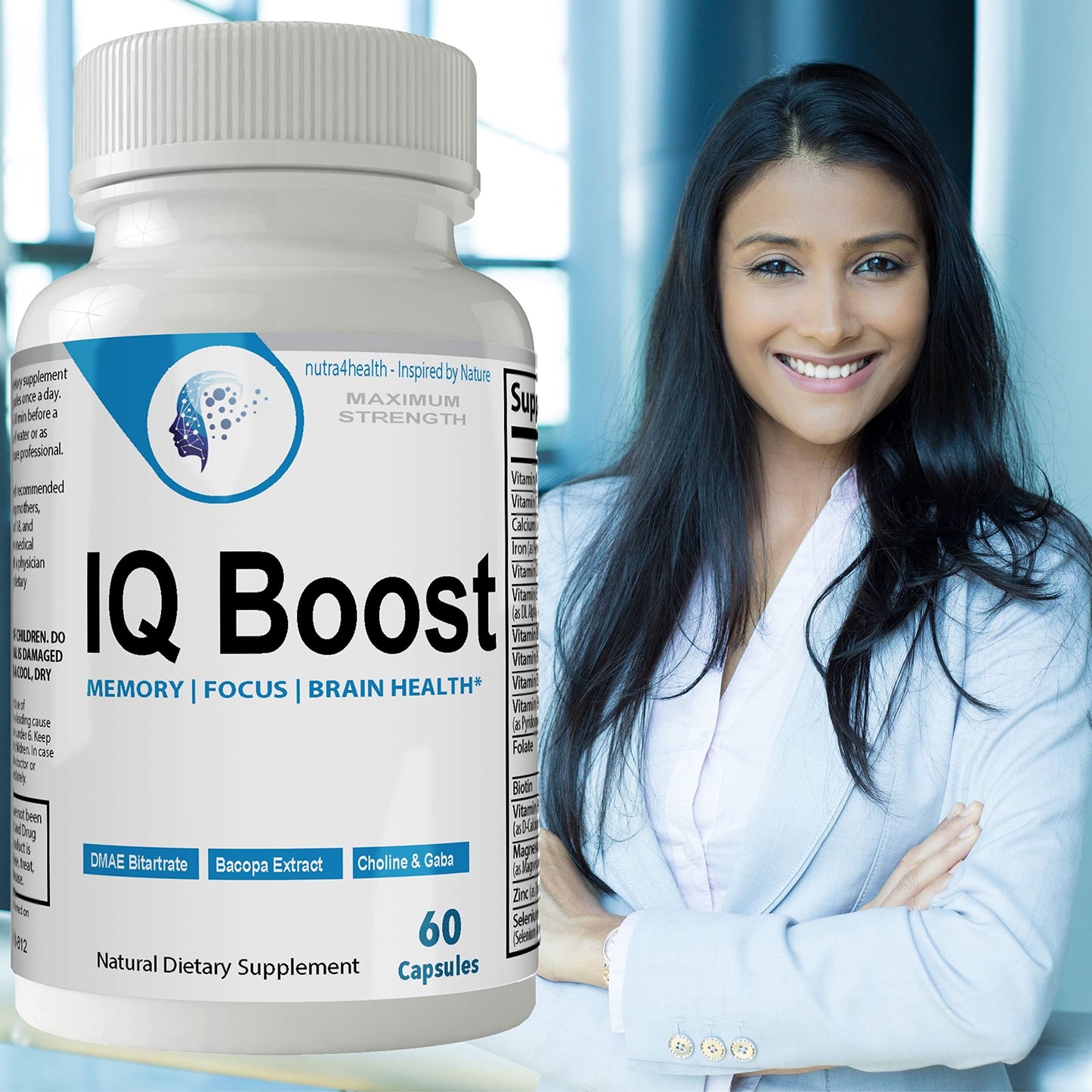 nutra4health IQ Boost Smart Pill Capsule, 60 Count