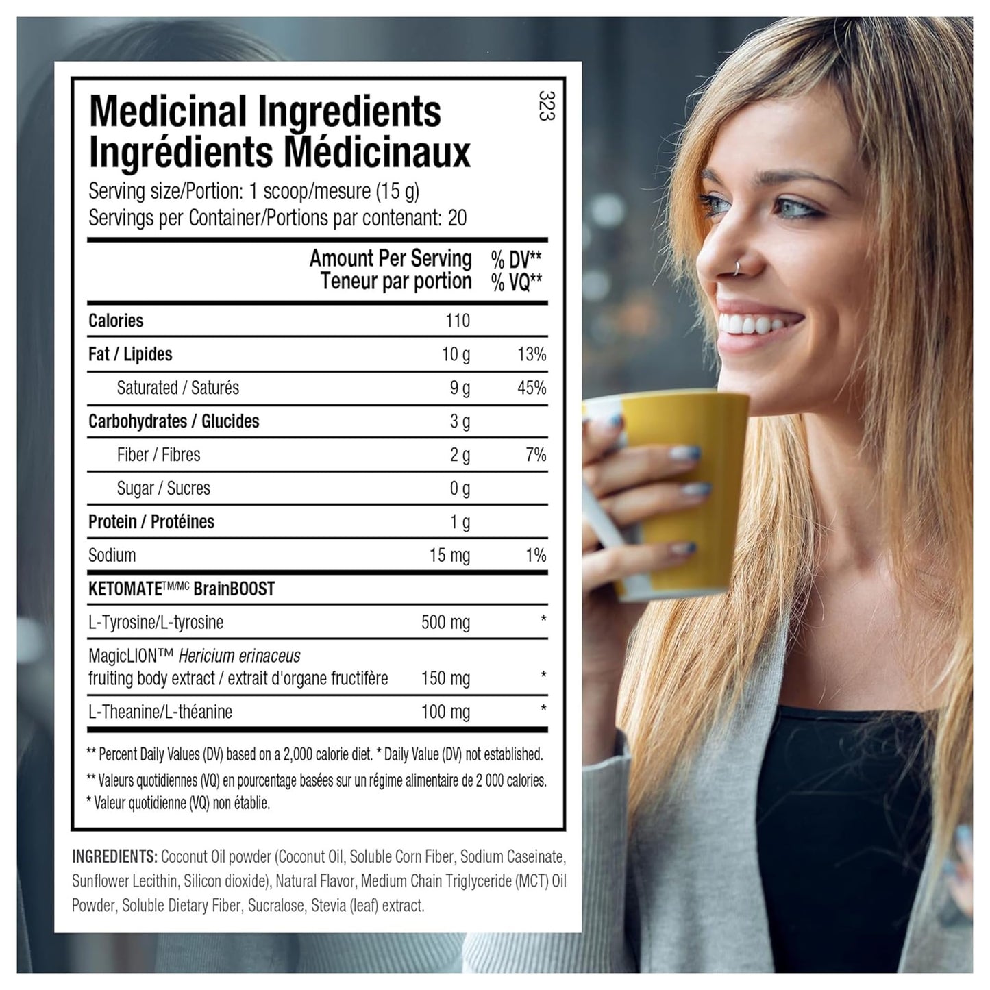 ANS Performance Ketomate Sugar Free Coffee Creamer with MCT Oil Powder, 10.33 Ounce