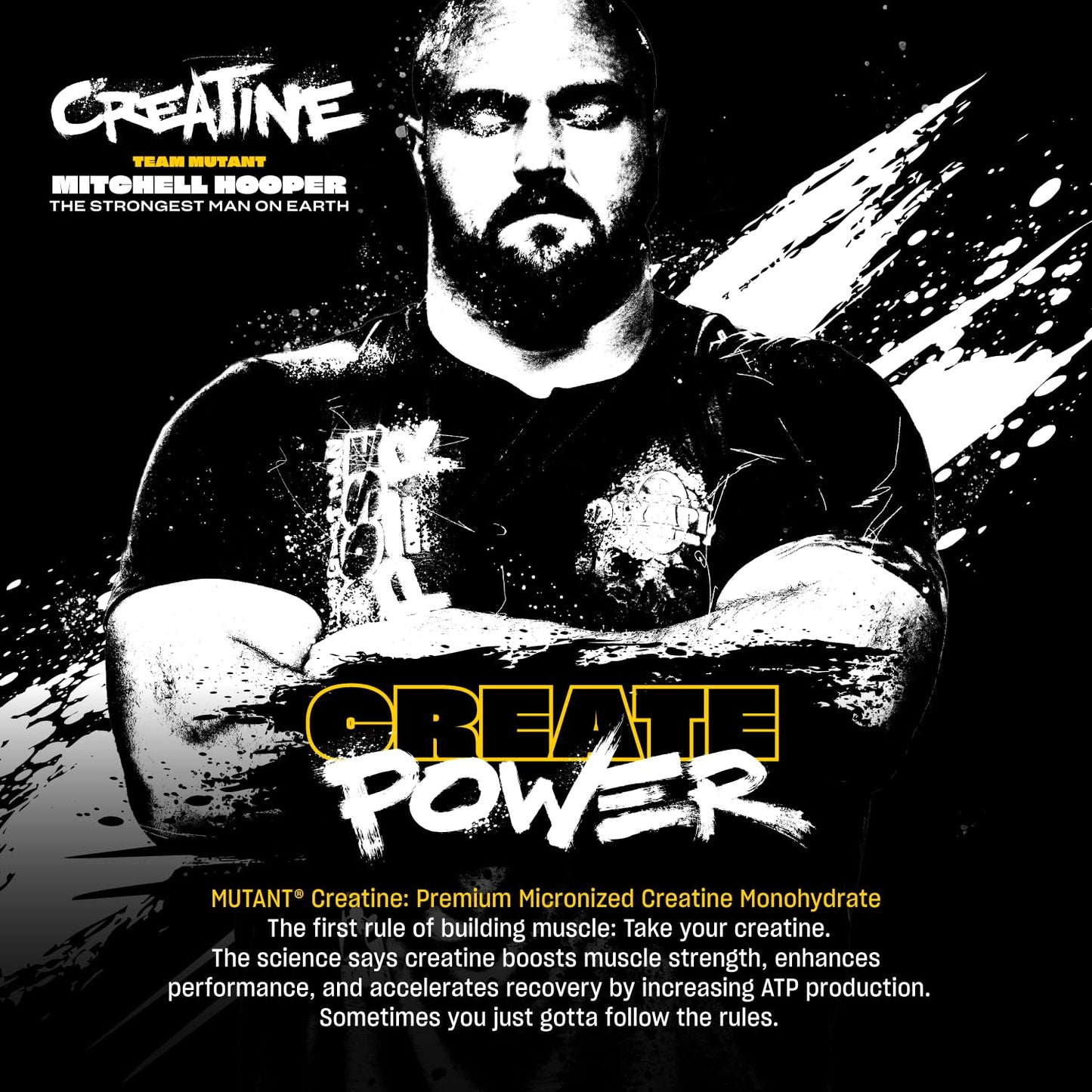 Mutant Creatine Monohydrate Micronized Powder, 10.6 oz