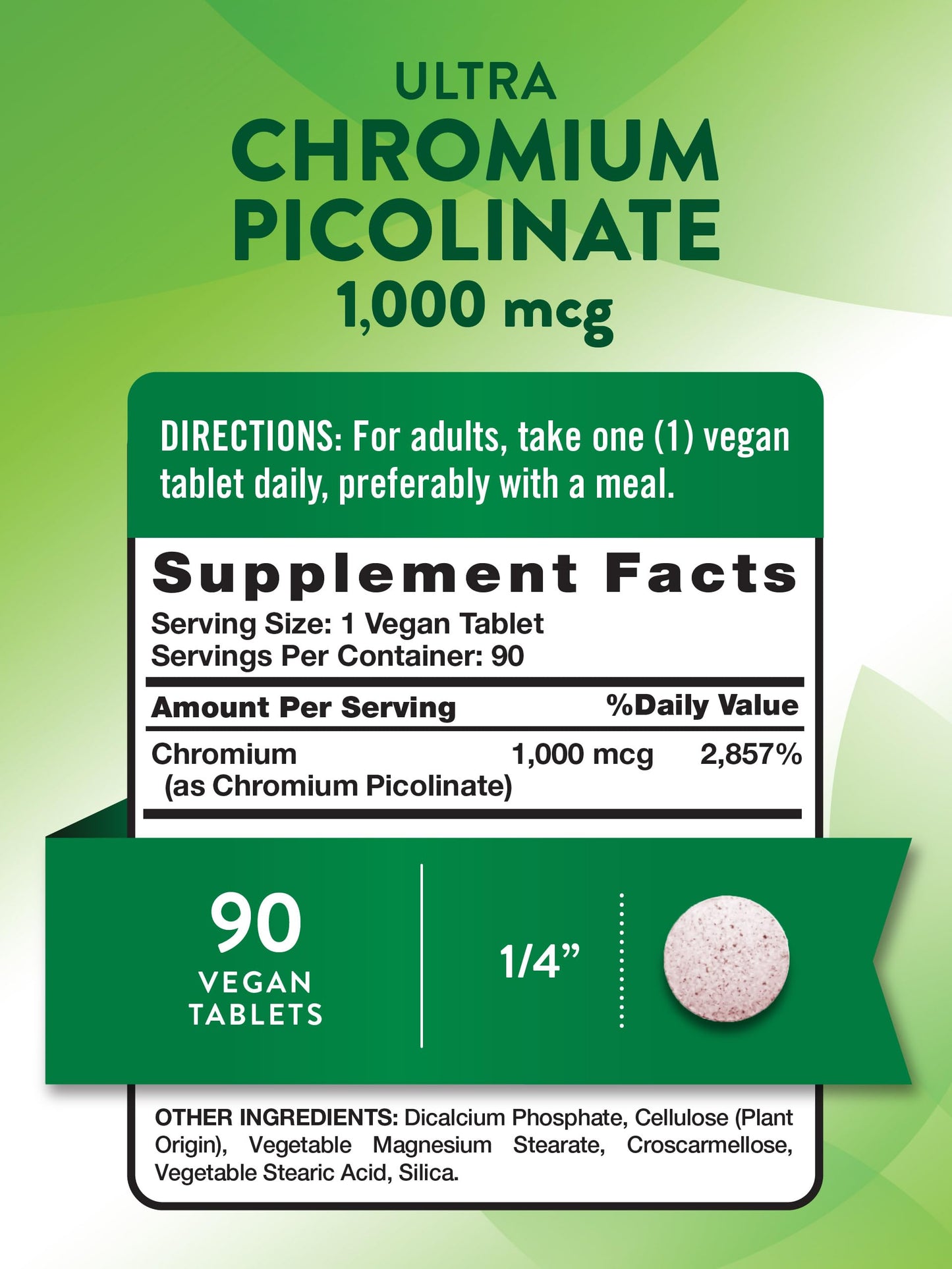 Nature's Truth Ultra Chromium Picolinate 1000mcg Tablets 90