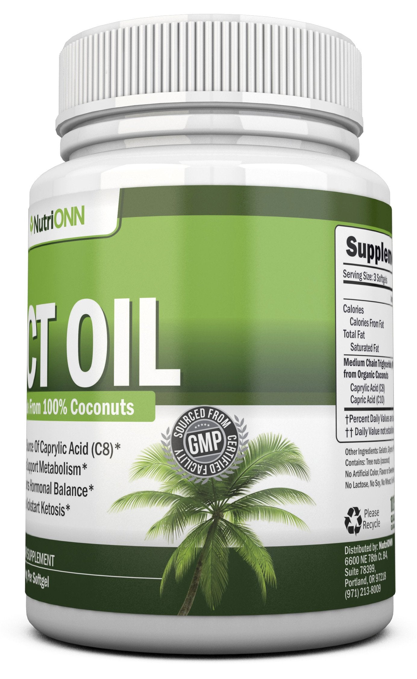 NutriONN MCT Oil 180 Softgels
