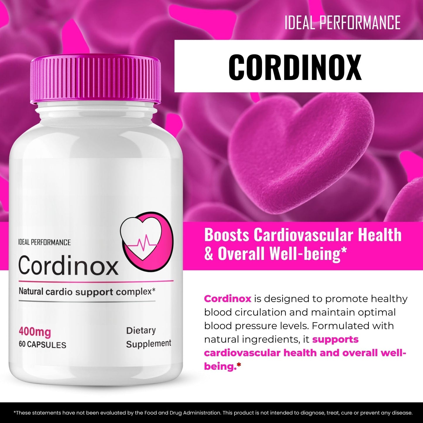 IDEAL PERFORMANCE Cordinox Advanced Blood Formula Capsules, 180 Capsules