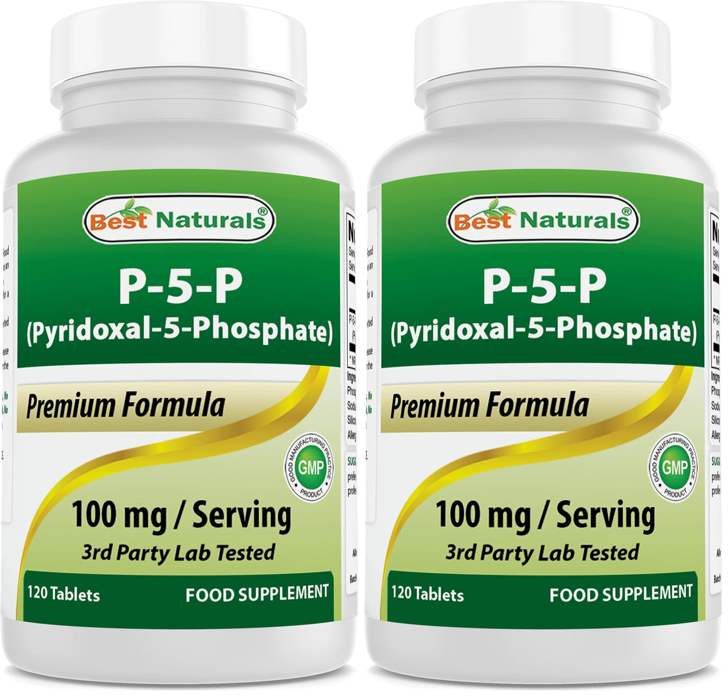 Best Naturals P5P Vitamin B6 (Pyridoxal 5 Phosphate) 100 mg/Serving Tablets, 240 Tablets