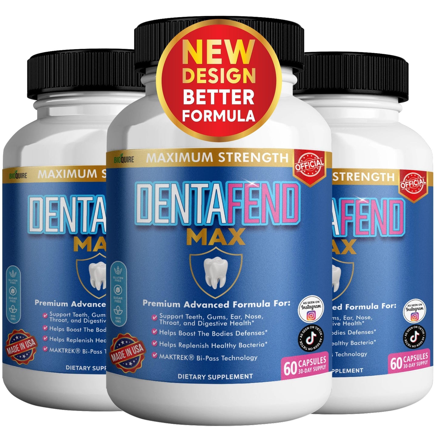 BIOQUIRE Dentafend Max Probiotic Supplement Capsule, 60 Capsules