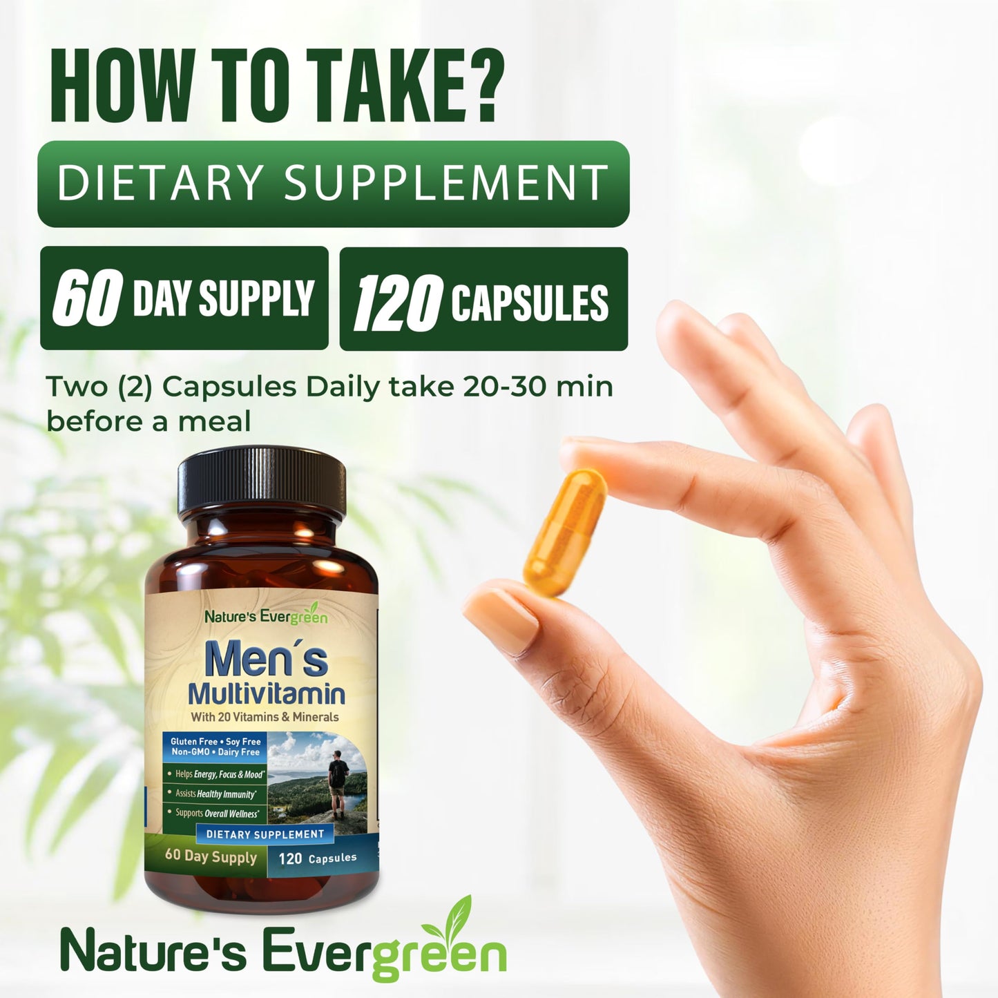 Nature's Evergreen Completely Men's Multivitamins & Multiminerals Capsules 120 Count