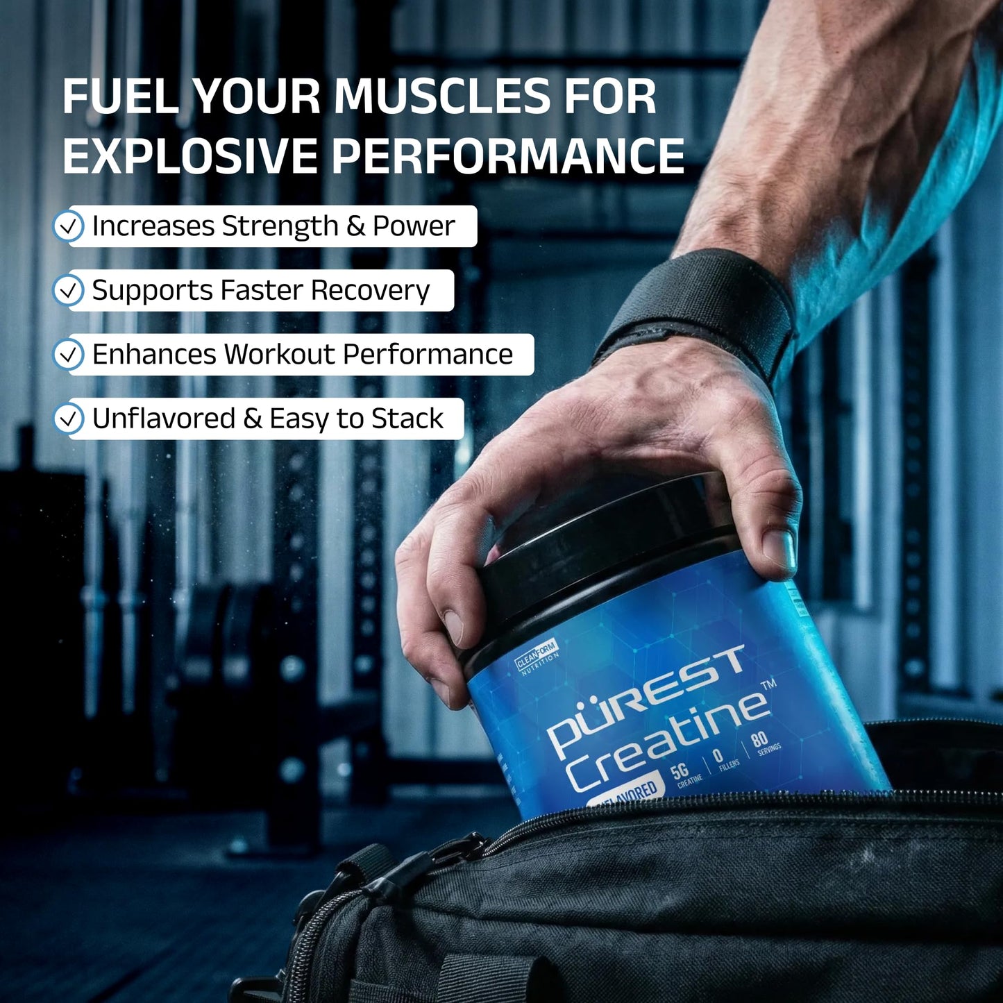 CleanForm Nutrition Purest Creatine Monohydrate Powder 25