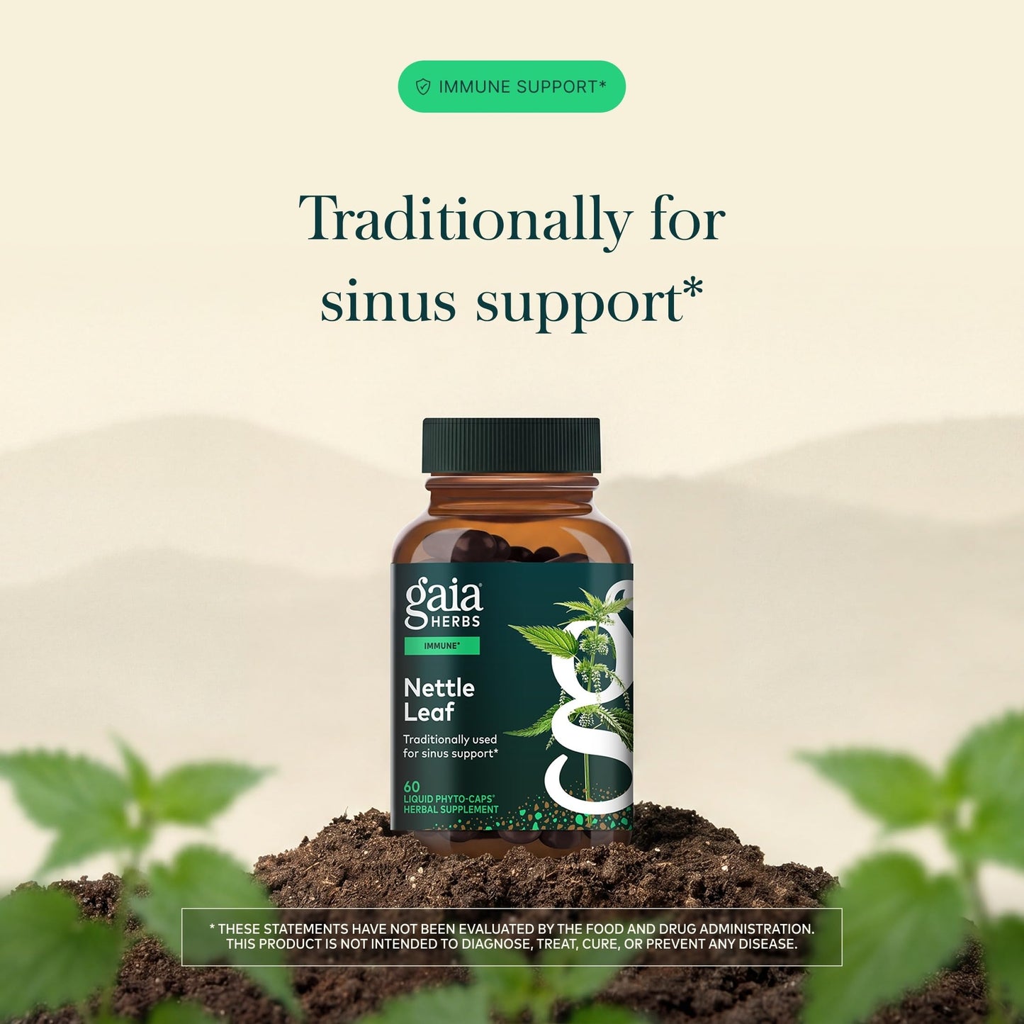 Gaia Herbs Nettle Leaf Capsule 60 Count