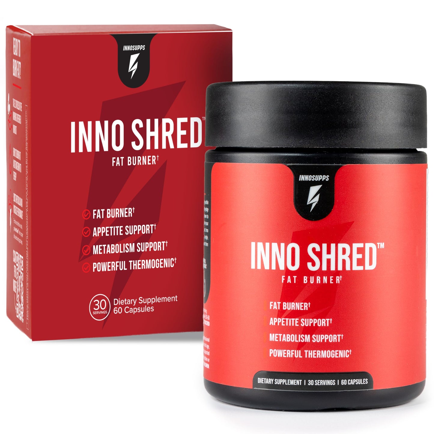 InnoSupps Shred Thermogenic Fat Burner & Appetite Support, 60 Capsules