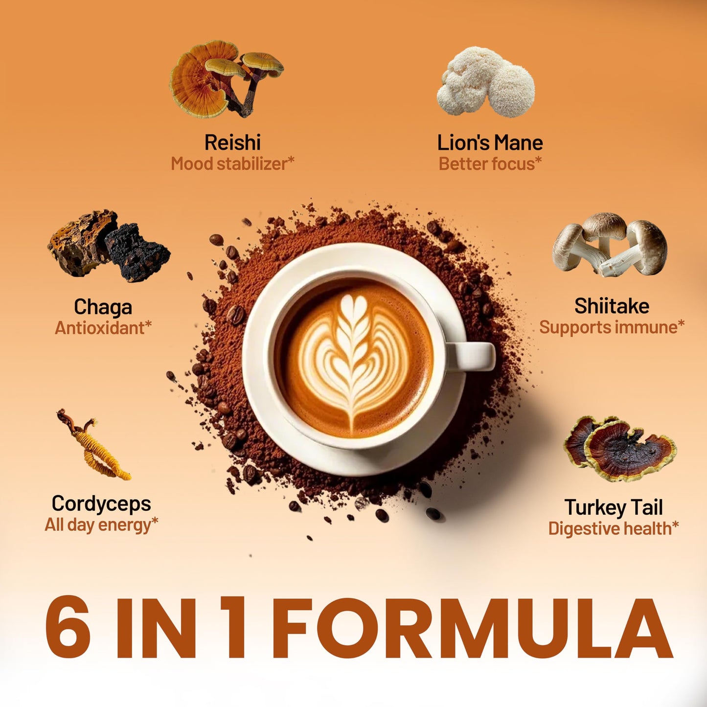Neumina 6-in-1 Mushroom Coffee Powder 6.35