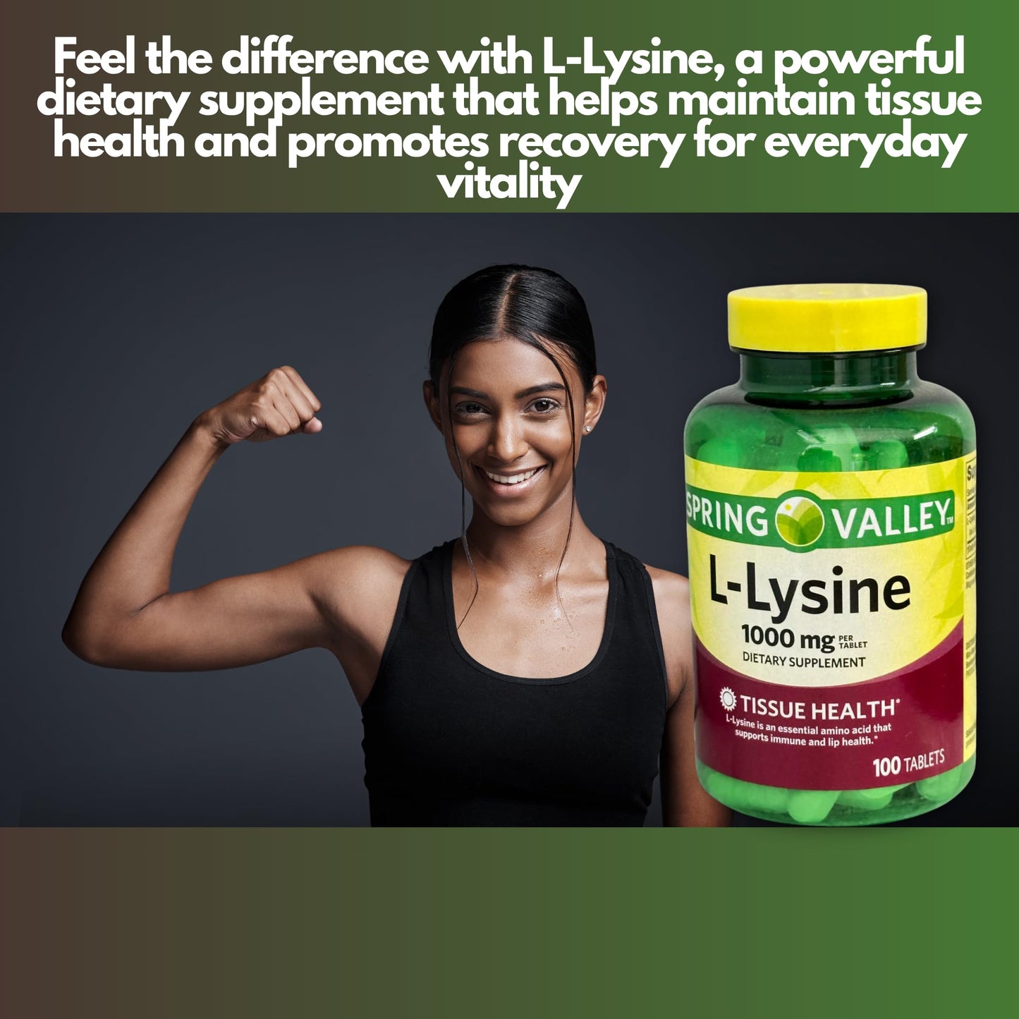 FUSION SHOP STORE L-Lysine 1000mg Tablets, 100