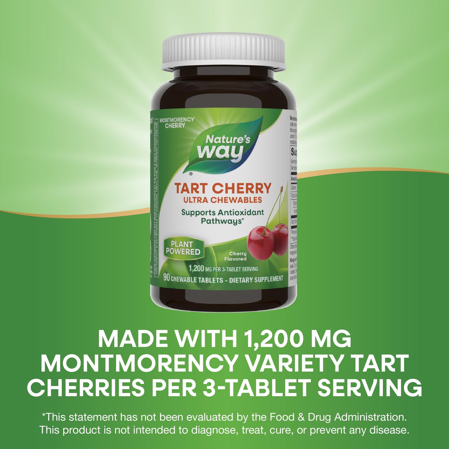 Nature's Way Tart Cherry Ultra Chewables Chewable 90 Count