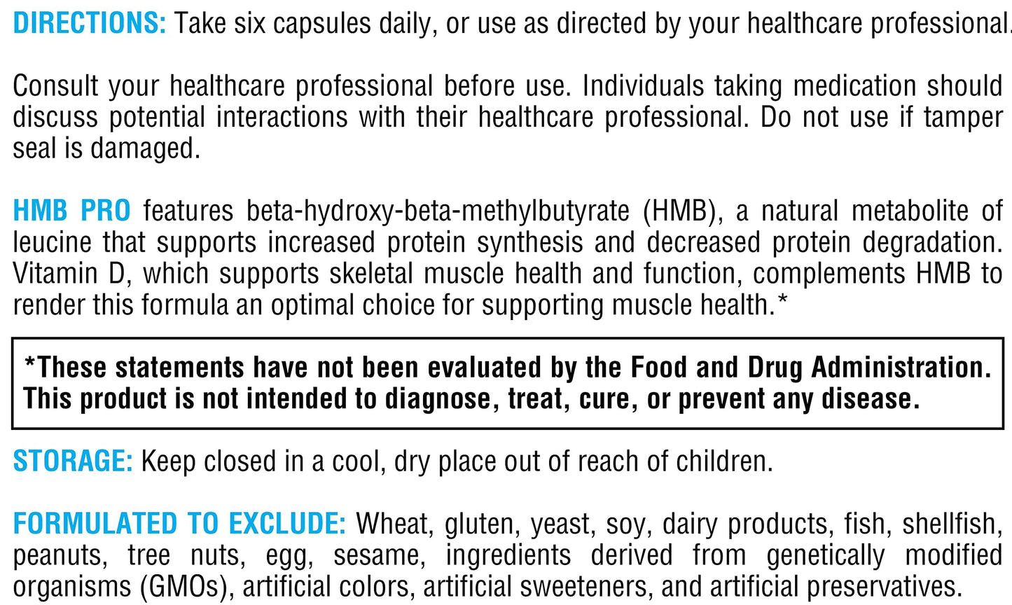 XYMOGEN HMB PRO - Muscle Recovery & Lean Muscle Support - Calcium Supplement with Vitamin D3, 150 Capsules