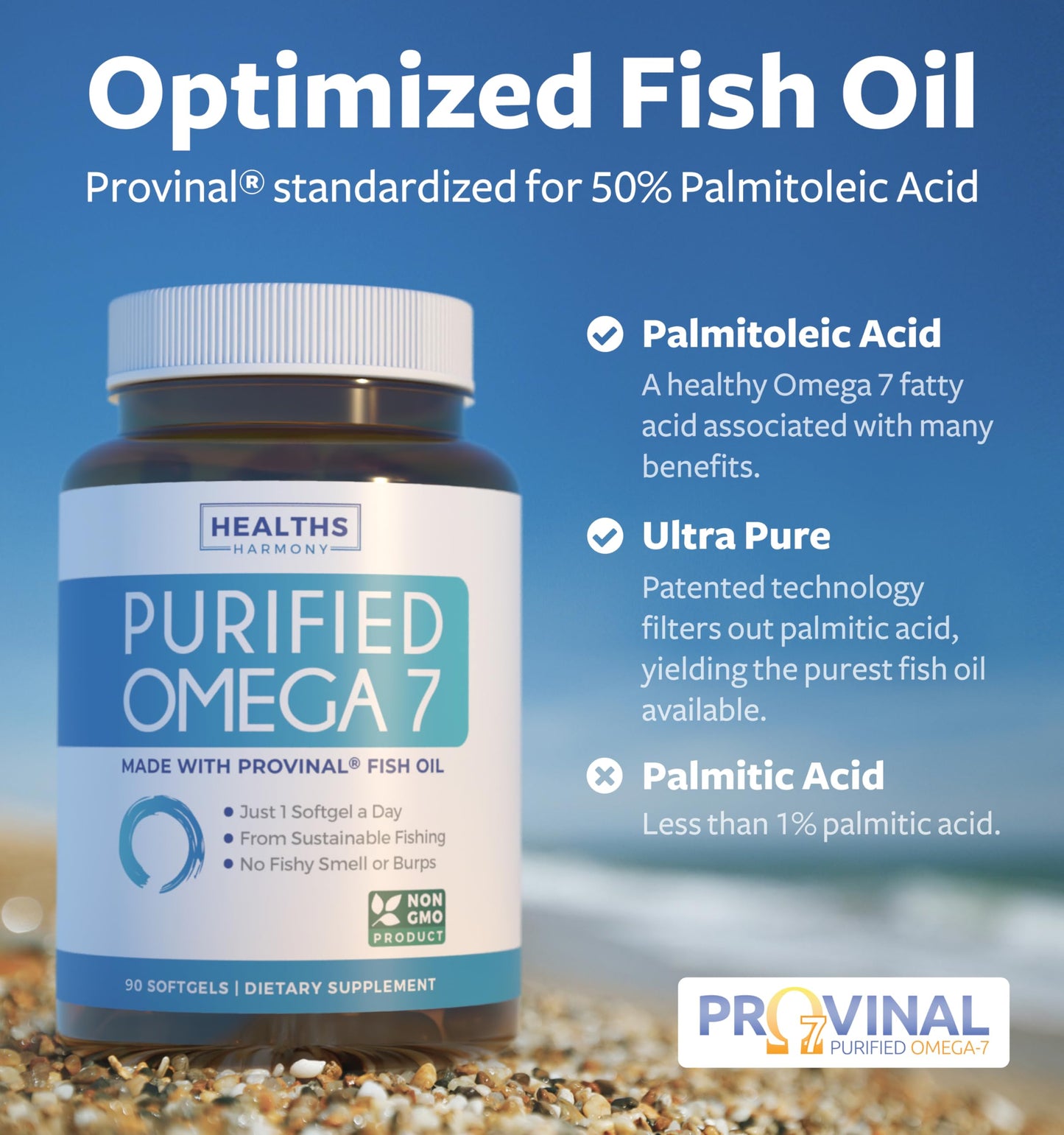 Healths Harmony Omega-7 Supplement Capsule, 90 Count