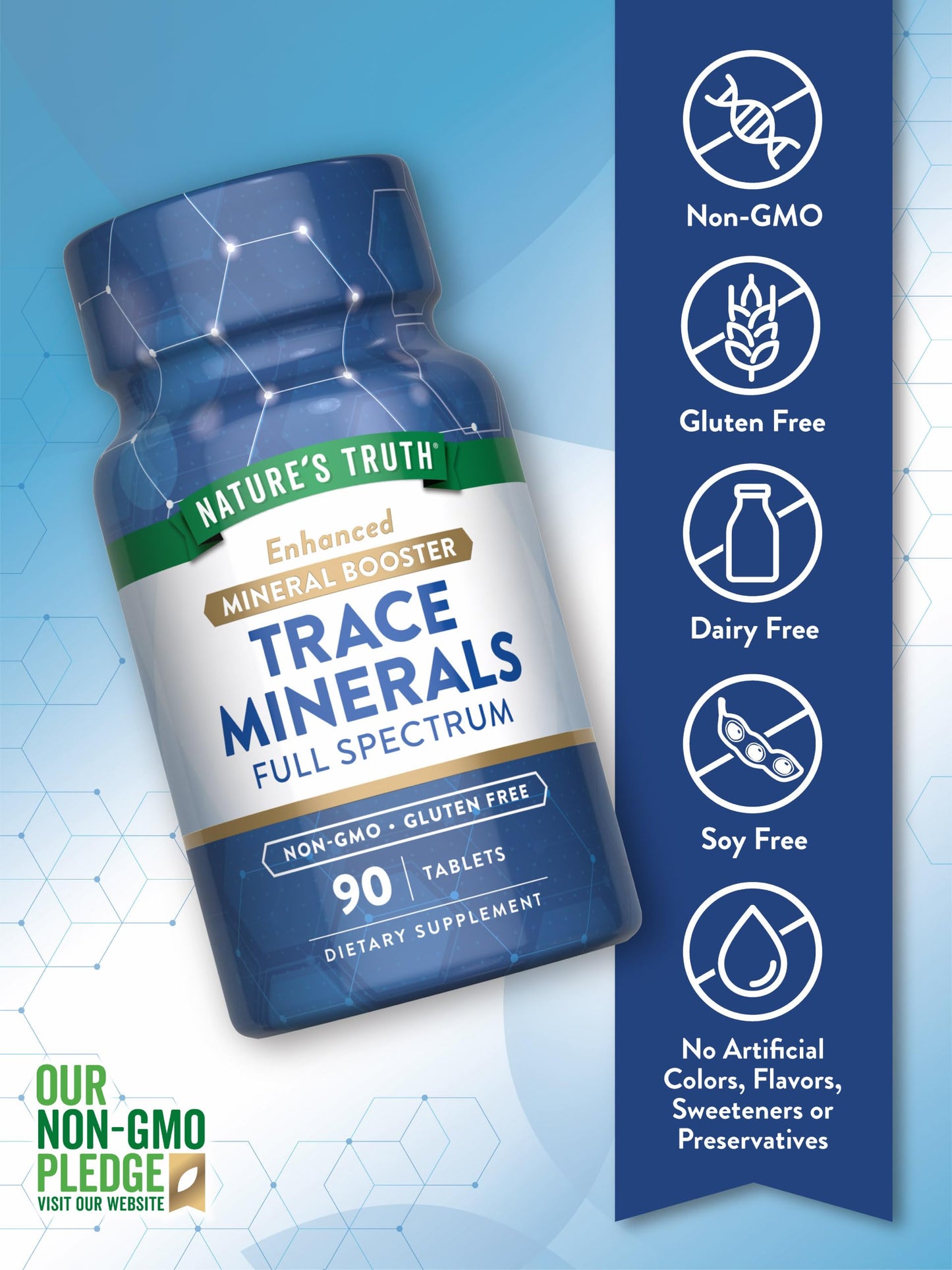 Nature's Truth Trace Minerals Supplement with Iodine Tablets, 90 Count