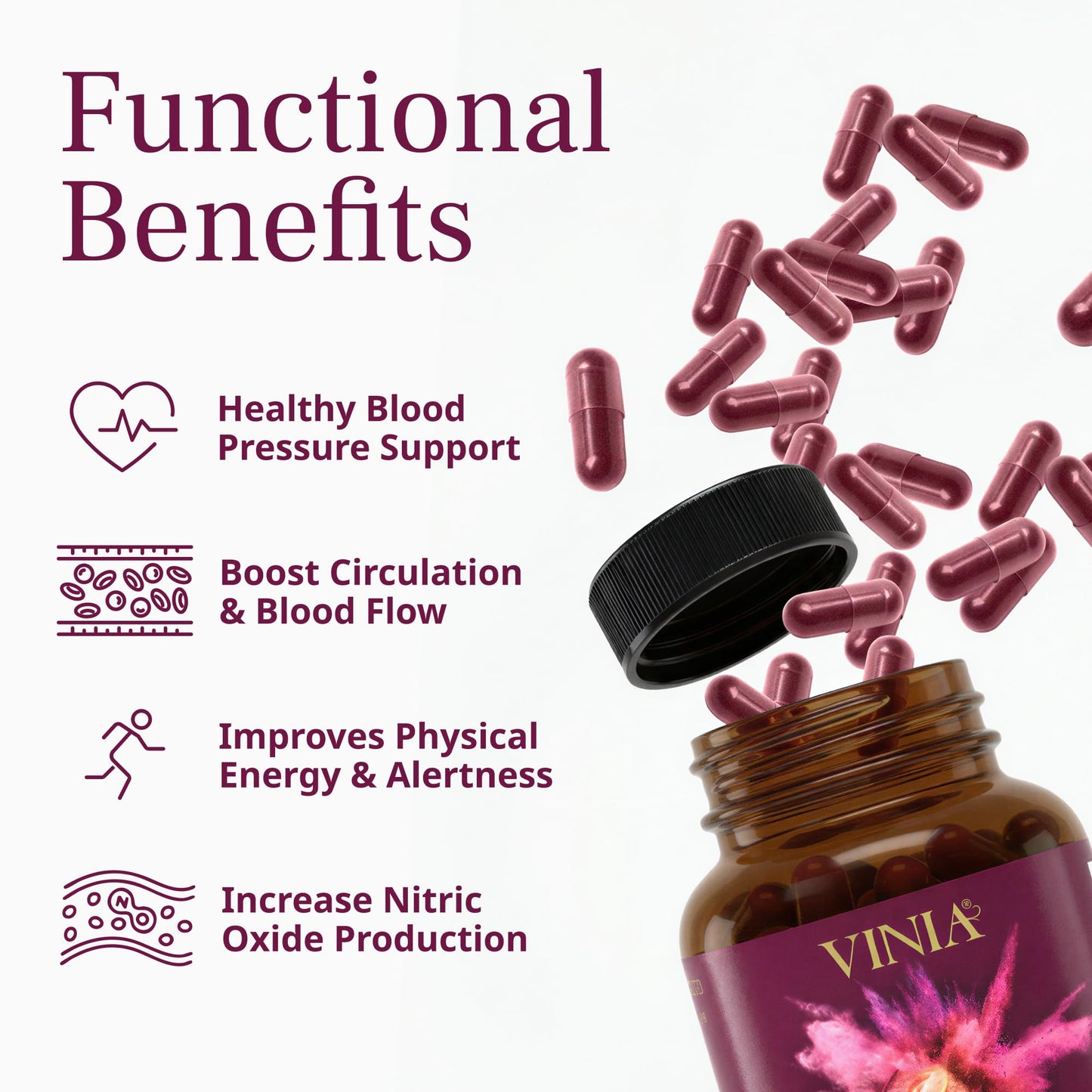 VINIA Piceid Resveratrol Supplement Capsule, 60 Count