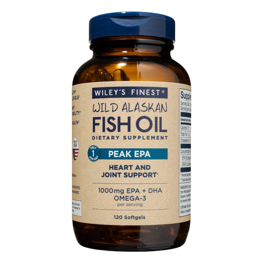 Wiley's Finest Wild Alaskan Fish Oil Peak EPA, 120 Count (Pack of 1)