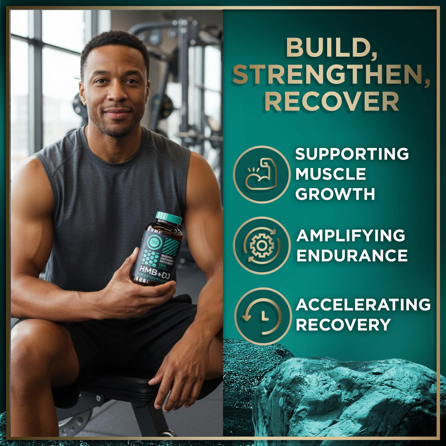 WILD FUEL HMB and Vitamin D3 Supplement Capsules 360 Capsules