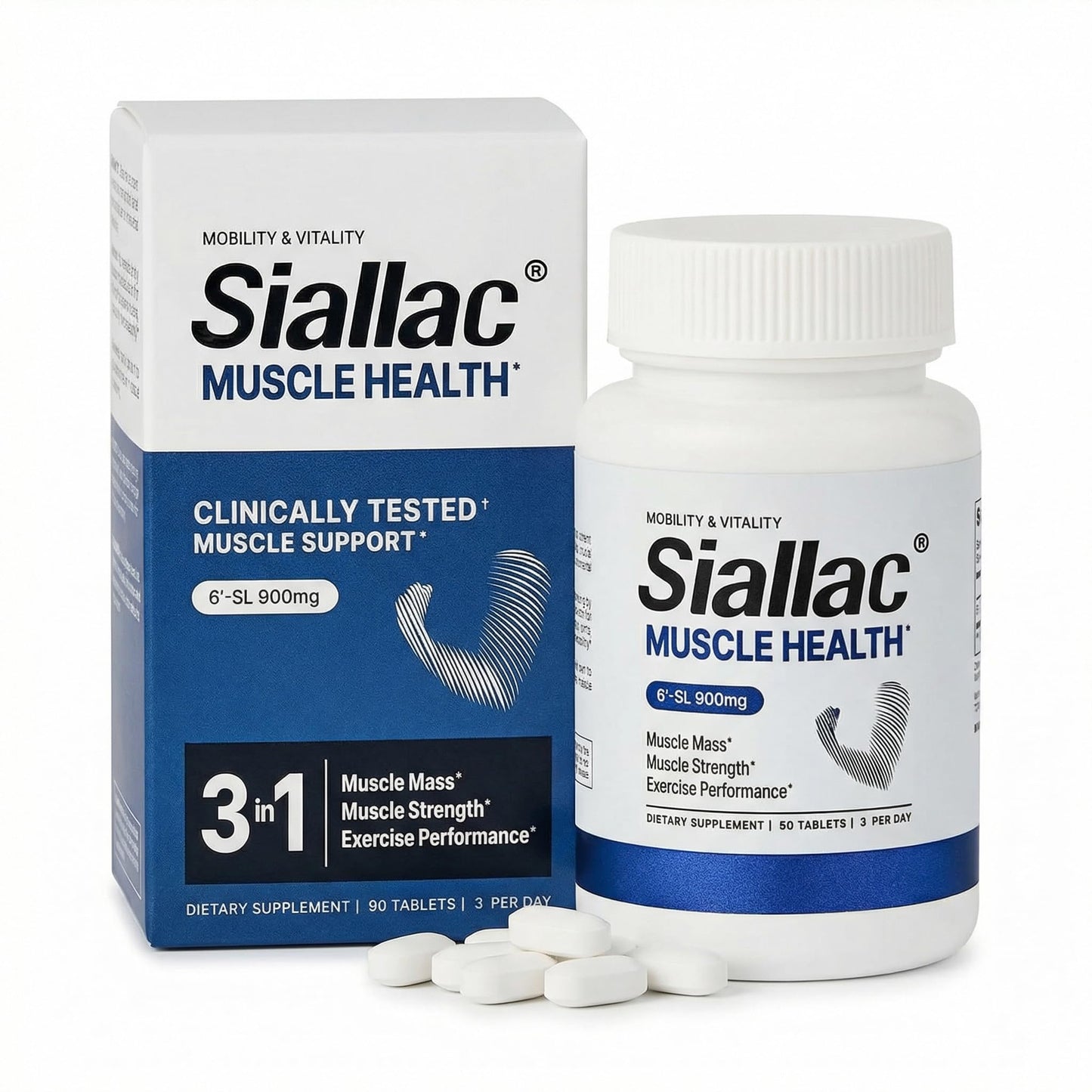 SIALLAC Muscle Health Tablets 90 Count