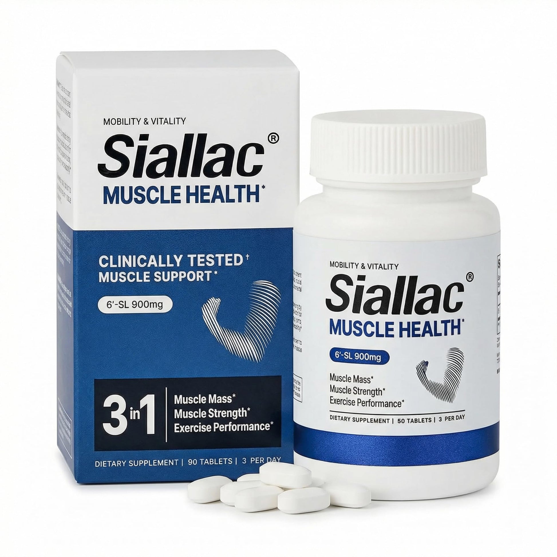 SIALLAC Muscle Health Tablets 90 Count